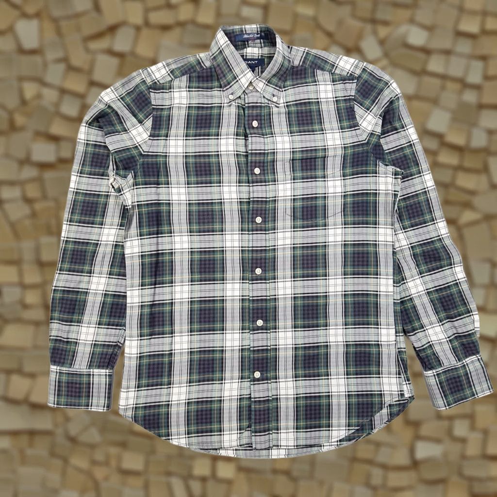 Gant GANT Mens Shirt Small Green Cotton Button Down Plaid Bleecker Twill Tartan Size US S / EU 44-46 / 1 - 1 Thumbnail