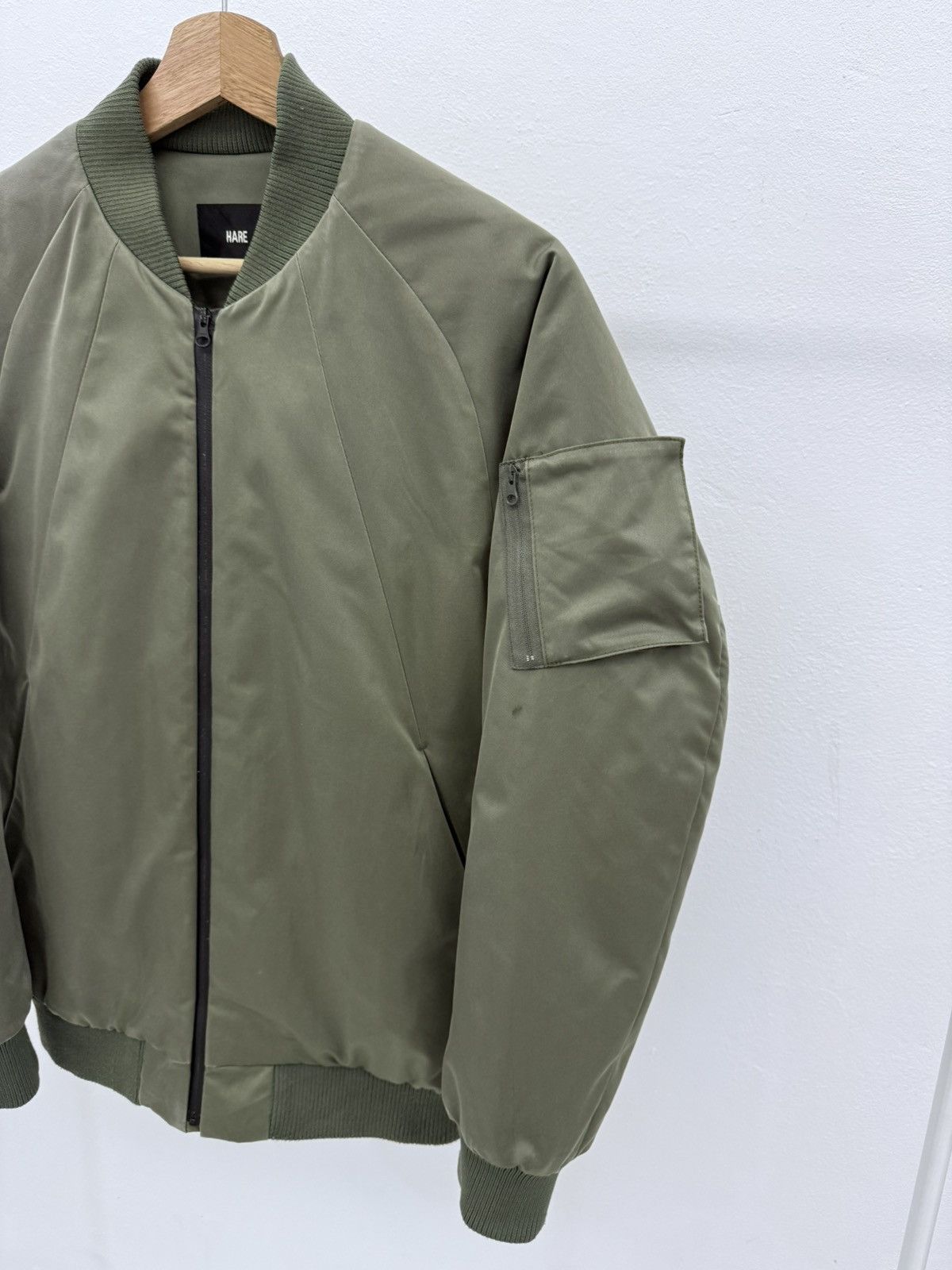 HARE Japanese Brand "HARE" MA-1 Bomber Flight Jacket Olive Green Size US S / EU 44-46 / 1 - 2 Thumbnail