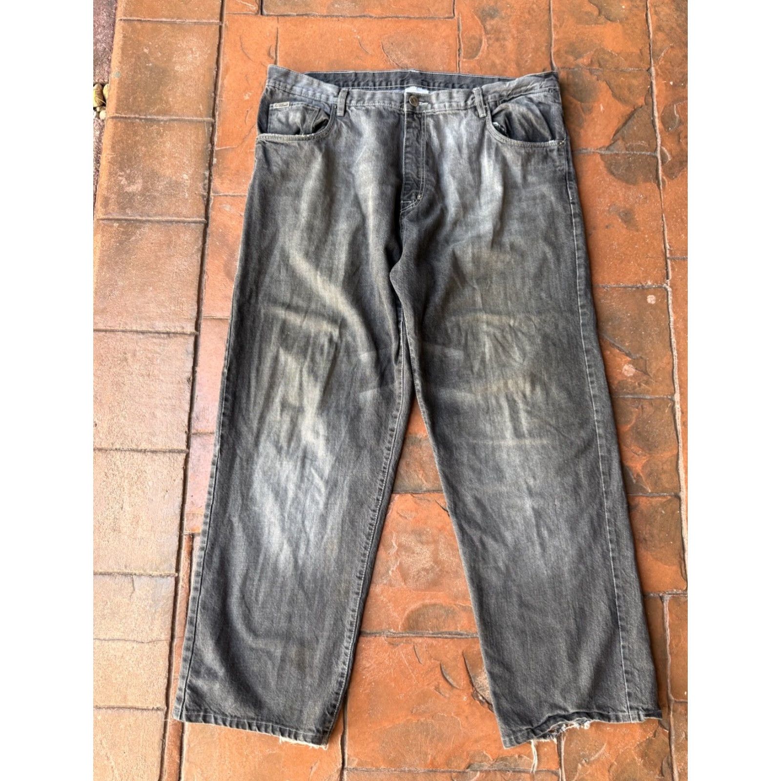 Vintage VINTAGE G-UNIT Baggy Jeans Mens 42x34 Wide Leg 90s Hip Hop Grunge Embroidered Logo Denim Distressed Stains Size US 42 / EU 58 - 3 Thumbnail