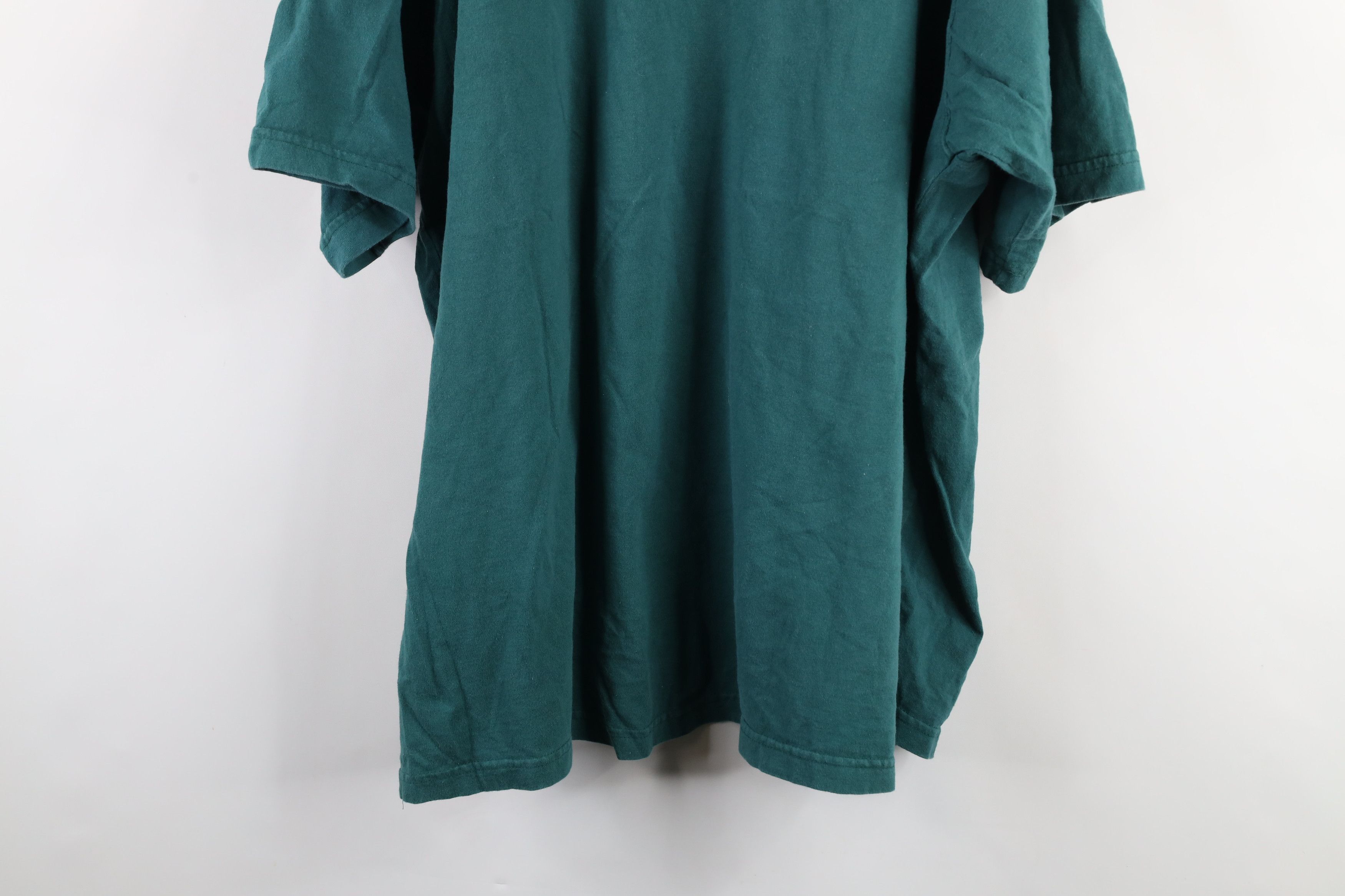 Vintage Vintage 90s Streetwear Blank Baggy Fit Cotton T-Shirt Green Size US L / EU 52-54 / 3 - 8 Thumbnail