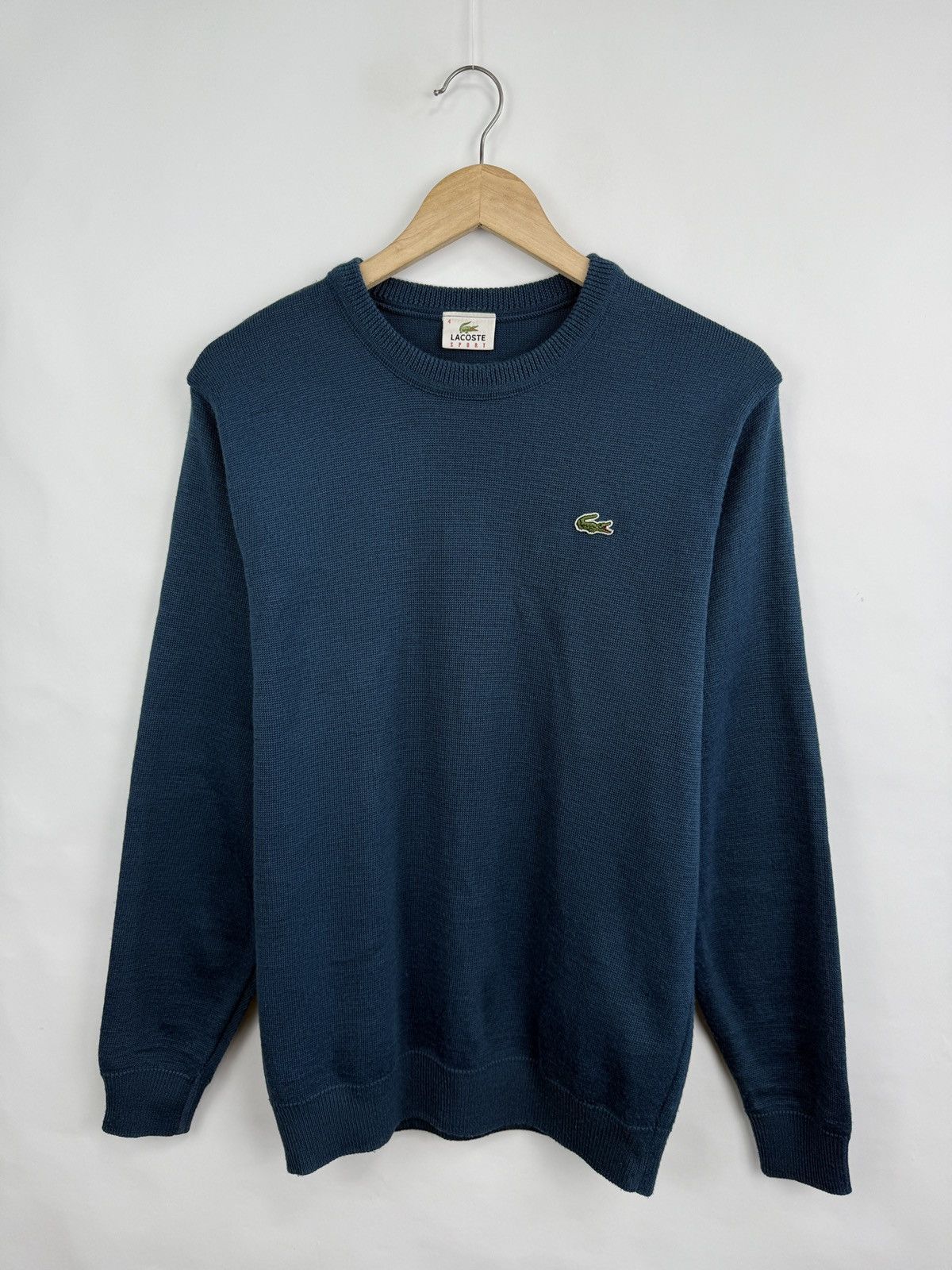 Lacoste 🇫🇷 Vintage 90s Lacoste Wool Sweater made in France Rare Retro Size US M / EU 48-50 / 2 - 3 Thumbnail