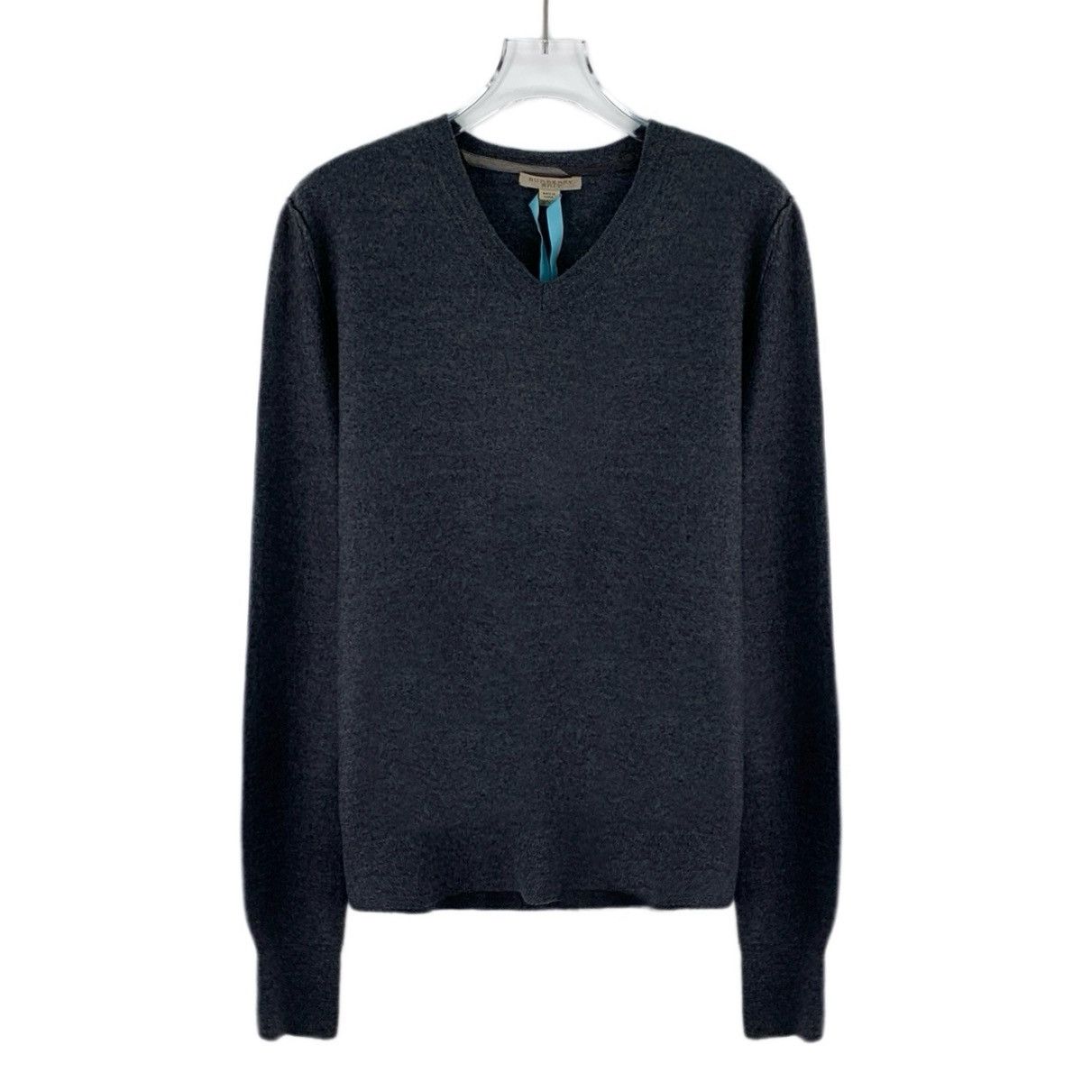 Burberry Burberry Check Wool V-Neck Long Sleeve Knit Sweater K26WX Size US S / EU 44-46 / 1 - 2 Thumbnail