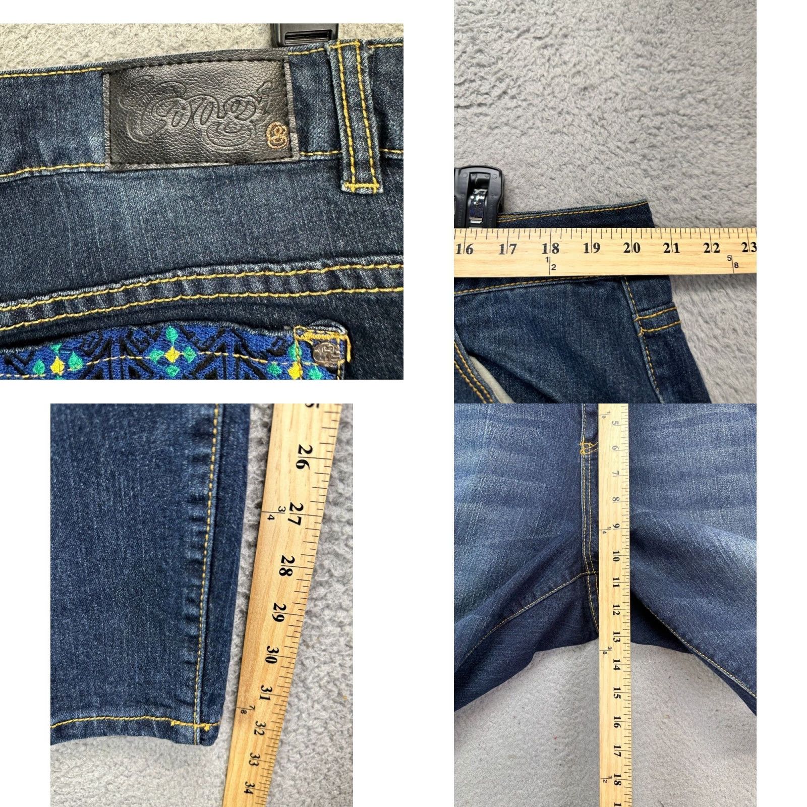 Coogi Coogi Jeans Womens 22W Plus Blue Distressed Slim Skinny Denim High Rise Ladies Size 40" / US 18 - 8 Thumbnail