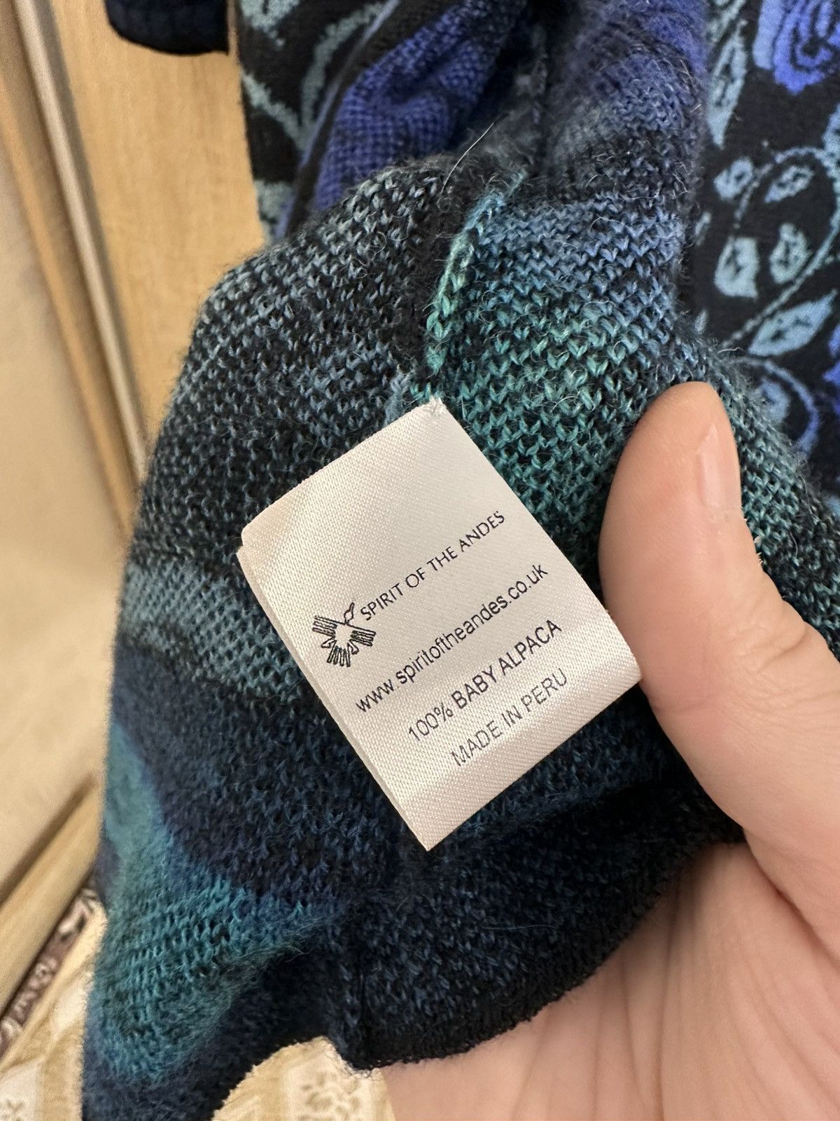 Vintage 🔥 Spirit Of The Andes Baby Alpaca Cardigan Sweater Oleana Size M / US 6-8 / IT 42-44 - 4 Thumbnail