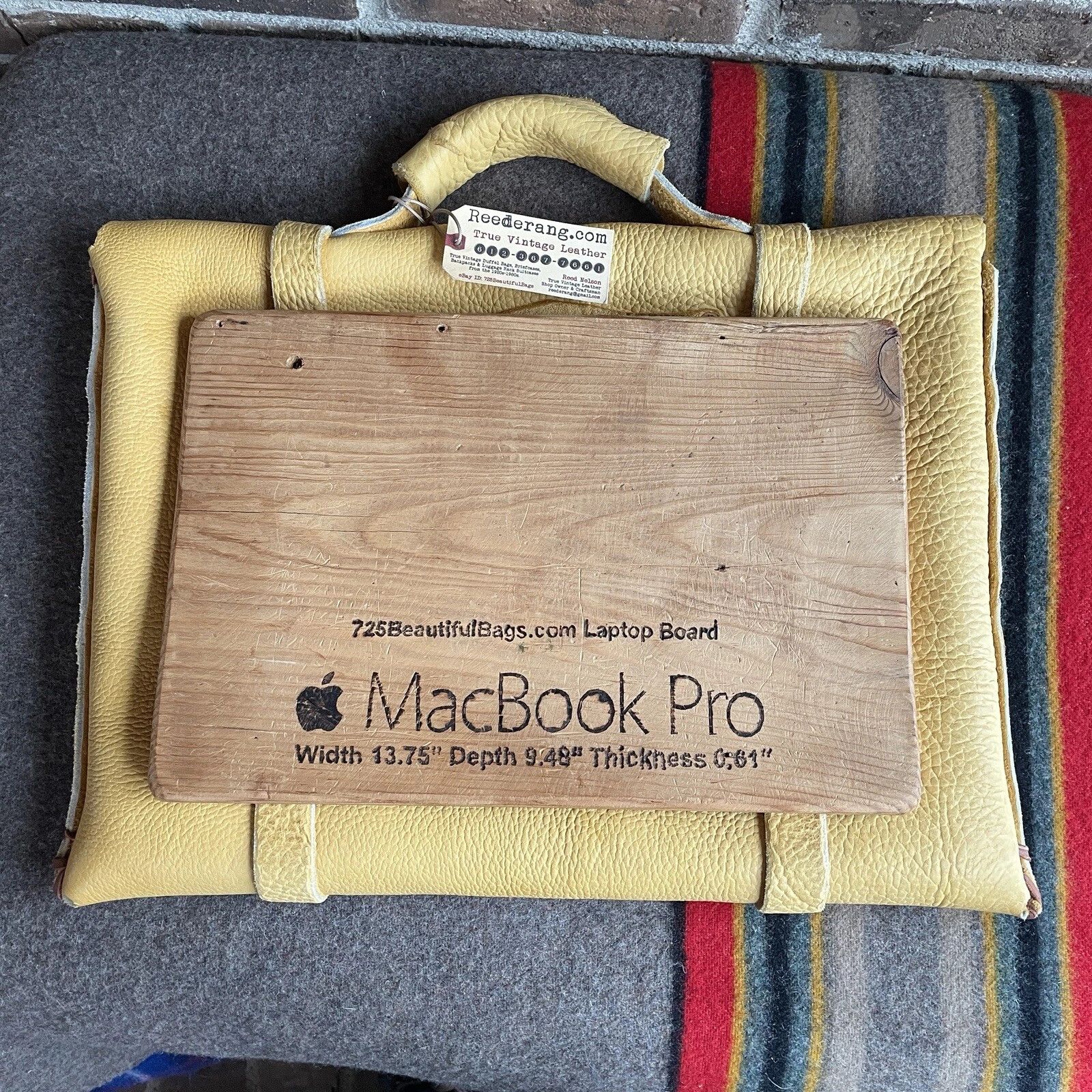 Handmade REEDERANG VINTAGE MOOSE LEATHER MACBOOK BRIEFCASE BAG R$3498 Size ONE SIZE - 6 Thumbnail