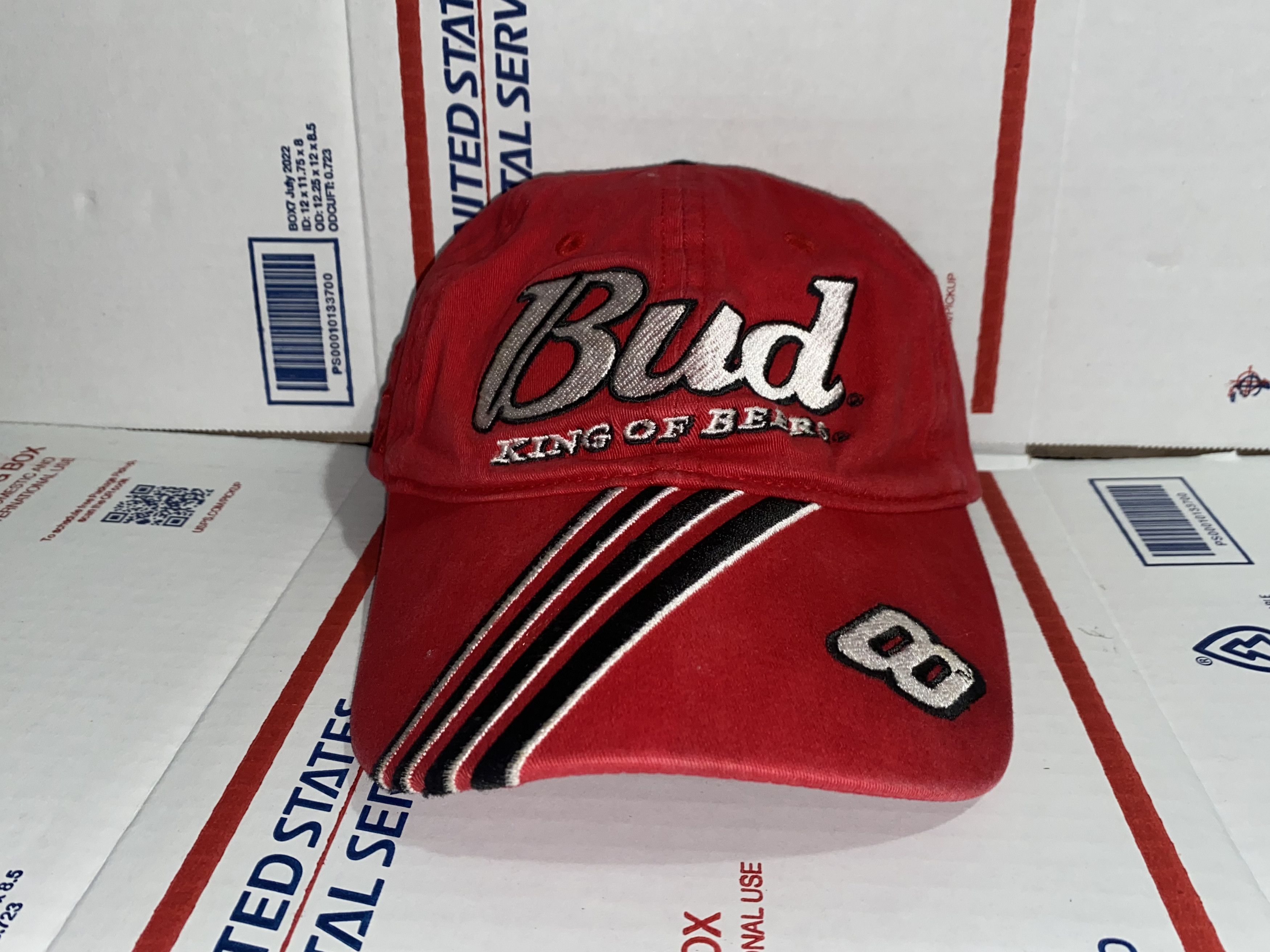 Chase Authentics BUD Budweiser King Beers Baseball Cap dad hat Dale Earnhardt Size ONE SIZE - 1 Thumbnail
