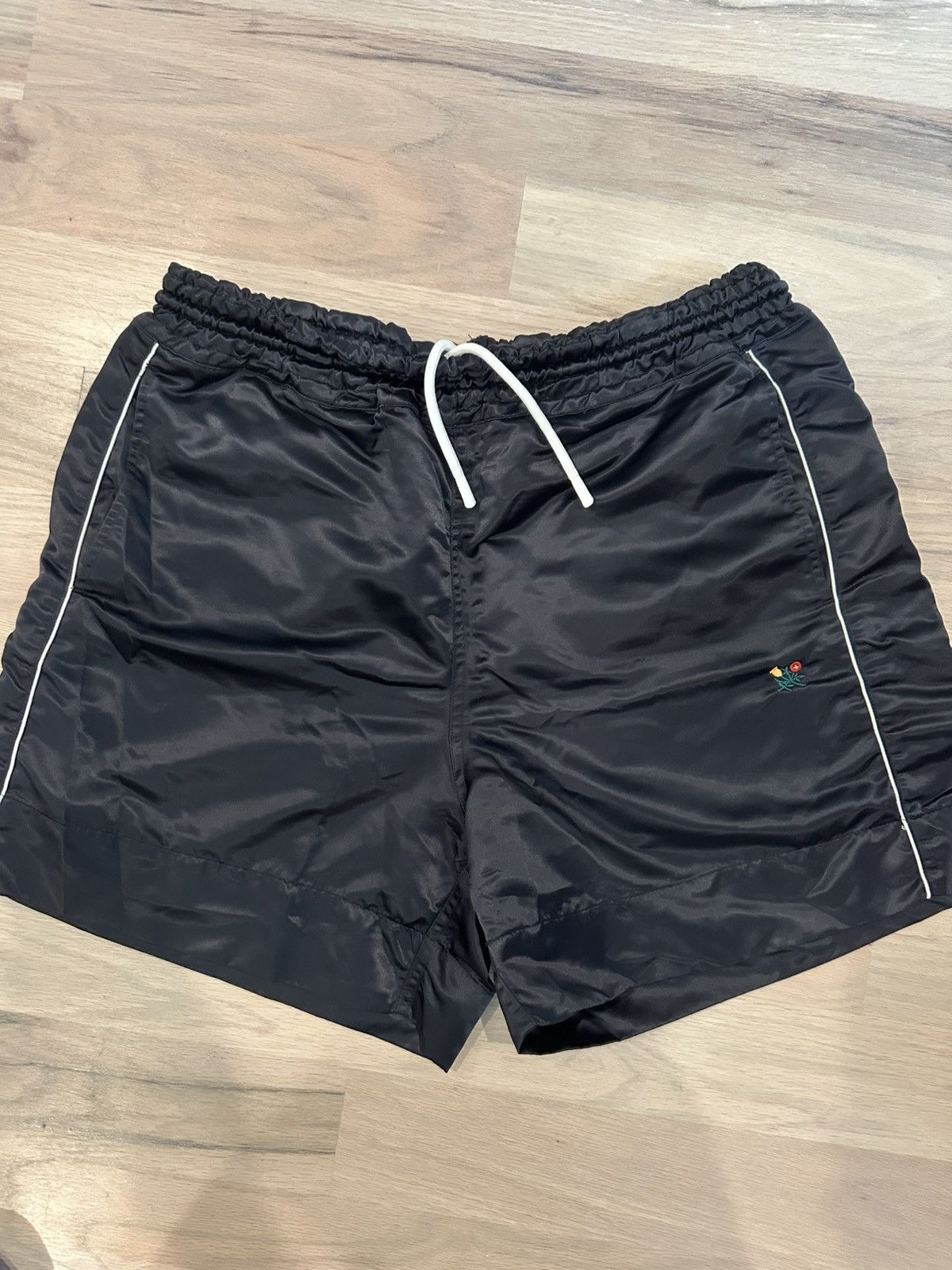 Aime Leon Dore SS22 Satin Shorts Black Size Large