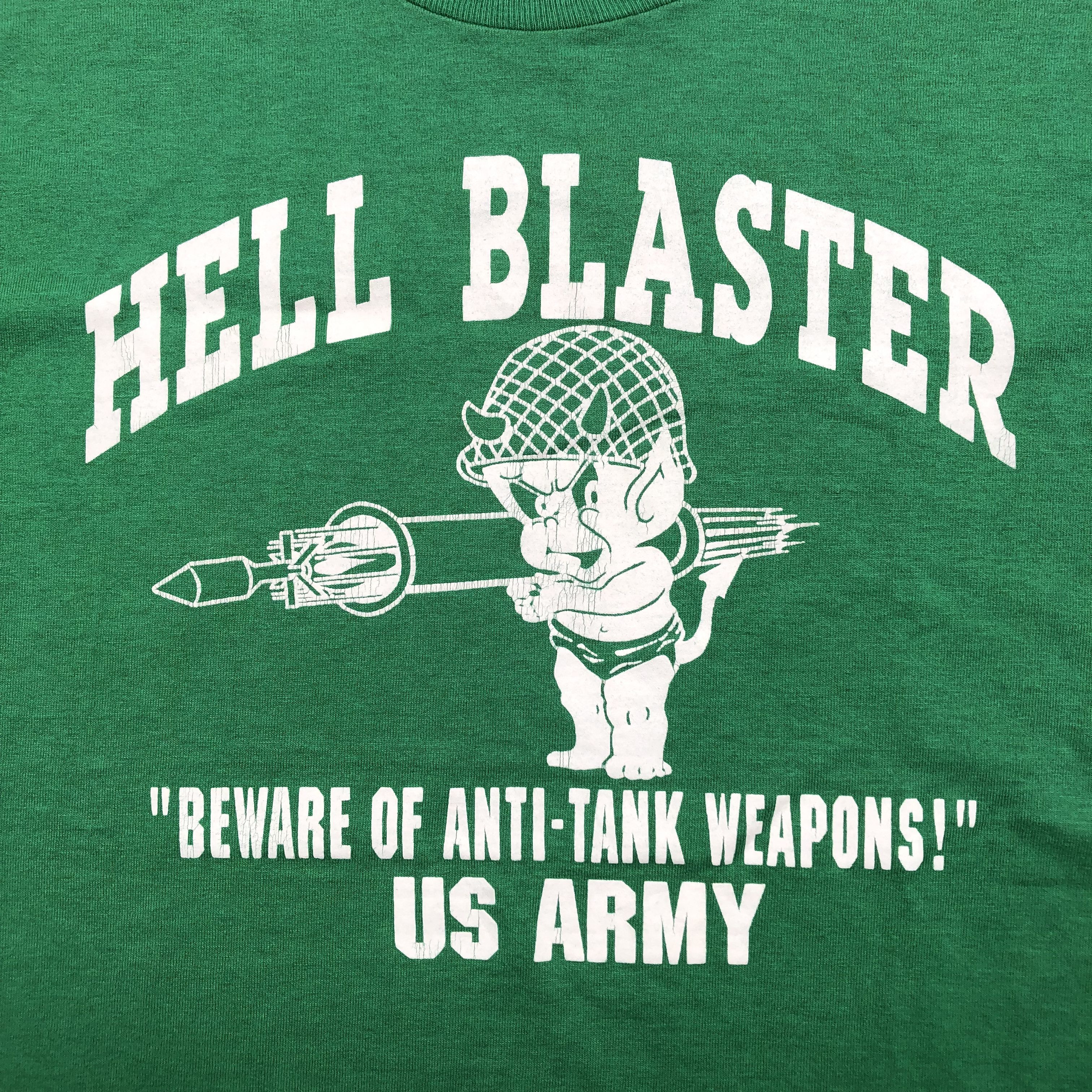 Fruit Of The Loom × Vintage Vintage 90’ Hell Blaster US Army Tee Shirt Size US S / EU 44-46 / 1 - 2 Thumbnail