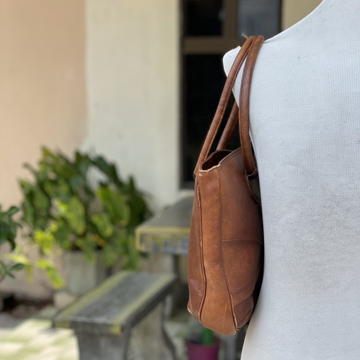 Japanese Brand × Leather Vintage Japan Leather Bag Size ONE SIZE - 5 Thumbnail