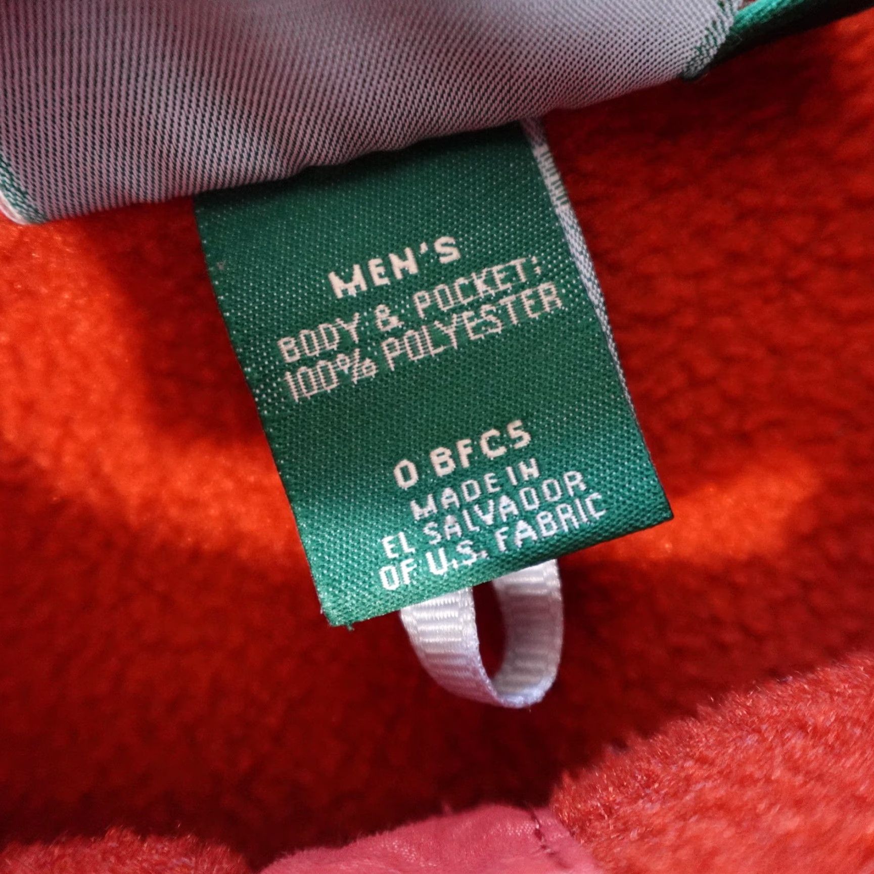 LL Bean Jacket Polartec Fleece Burnt Orange Snap Outdoor XL Tall Mens