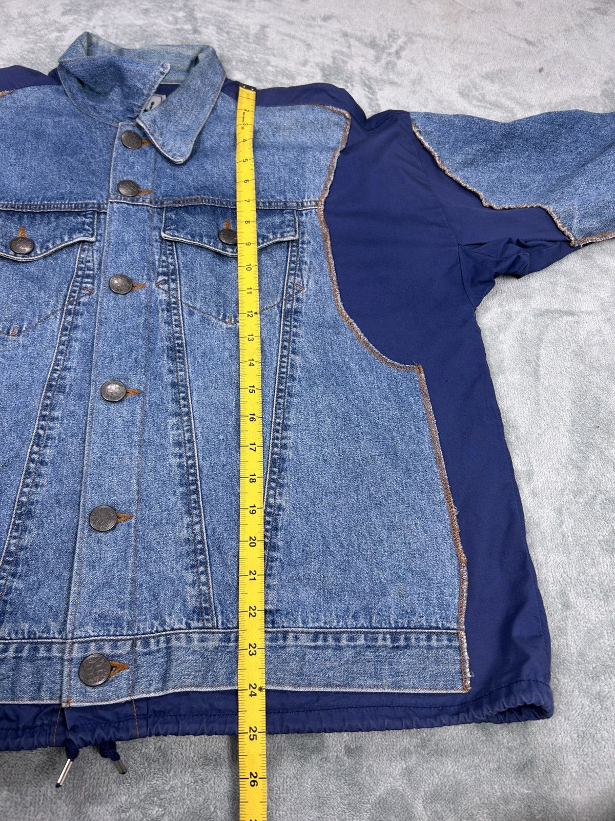 Jean Paul Gaultier Vintage Jean Paul Gaultier Fabric Switching Denim Jacket Size US M / EU 48-50 / 2 - 12 Thumbnail