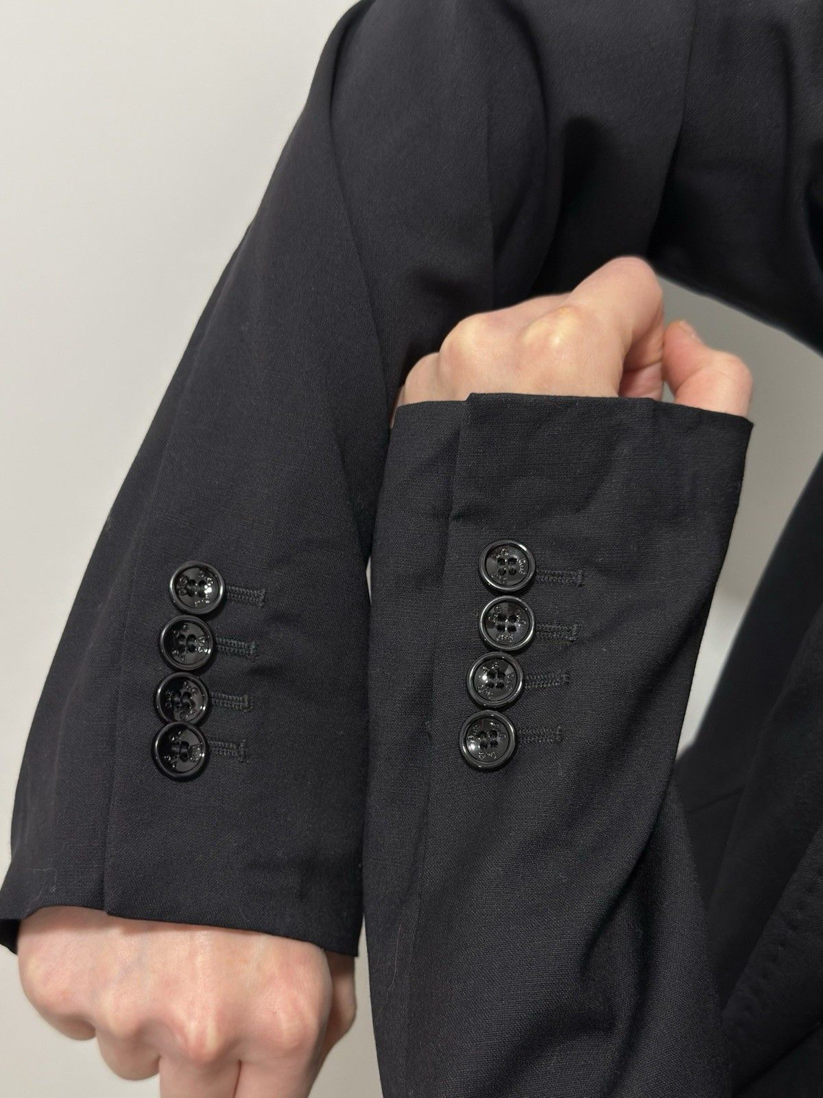 Dolce & Gabbana DDP D&G Dolce & Gabbana Women Fitted Wool Black Jacket Size L / US 10 / IT 46 - 3 Thumbnail