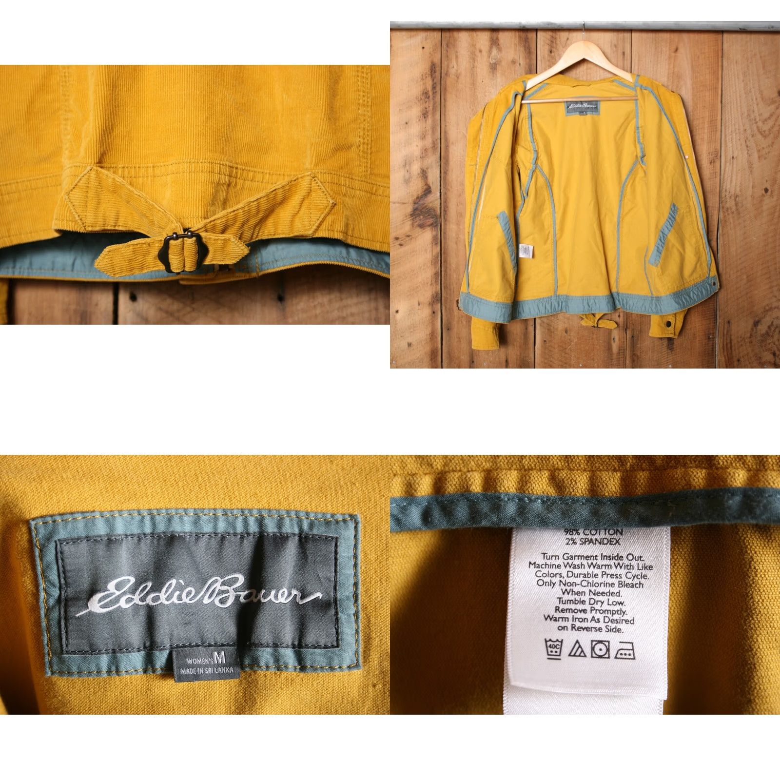 Eddie Bauer EDDIE BAUER Jacket Women's M Corduroy Utility Yellow Fall 2013 Shirt? Size M / US 6-8 / IT 42-44 - 8 Thumbnail
