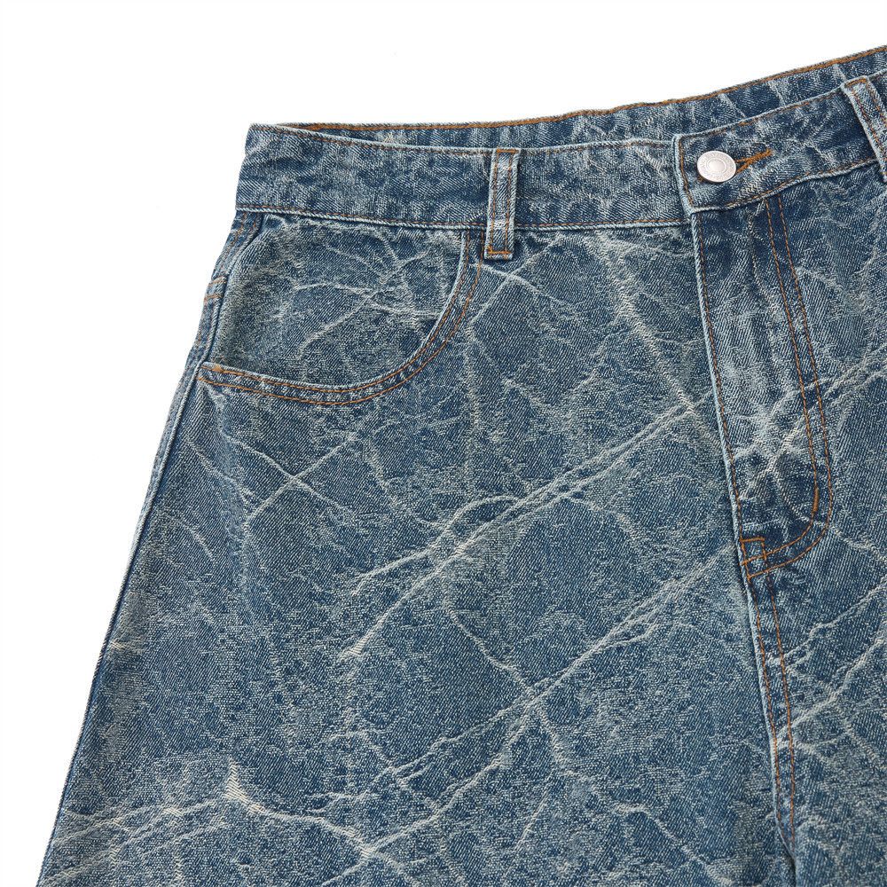 Vintage Men's trendy punk casual loose tie-dye distressed jeans Size US 32 / EU 48 - 4 Thumbnail