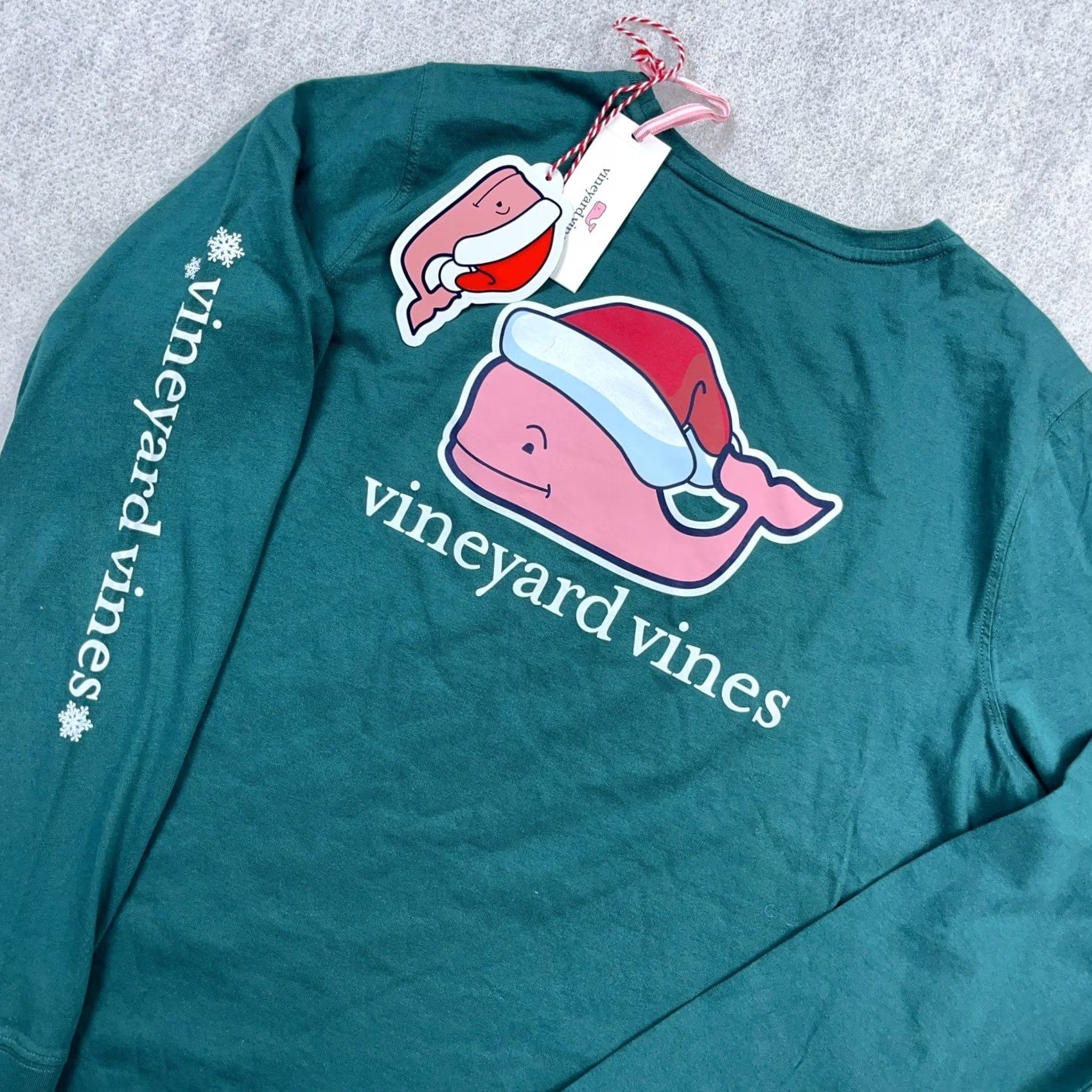 Vineyard Vines Vineyard Vines Shirt Men XL Green Long Sleeve Pocket Tee Christmas Whale Adult Size US XL / EU 56 / 4 - 7 Thumbnail