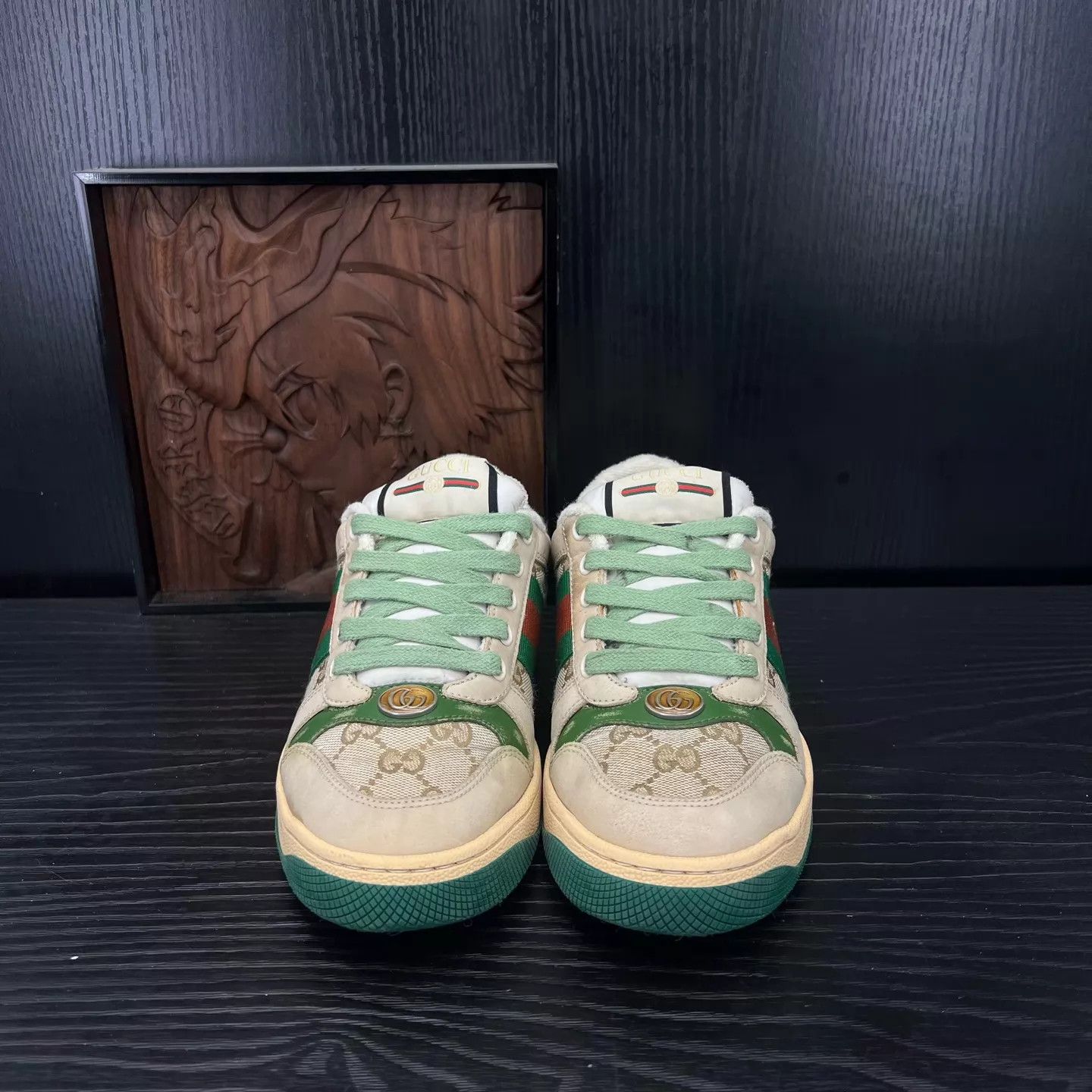 Gucci Gucci Dirty Sneakers Gray Green 36.5 Original Box Size US 6 / IT 36 - 5 Thumbnail