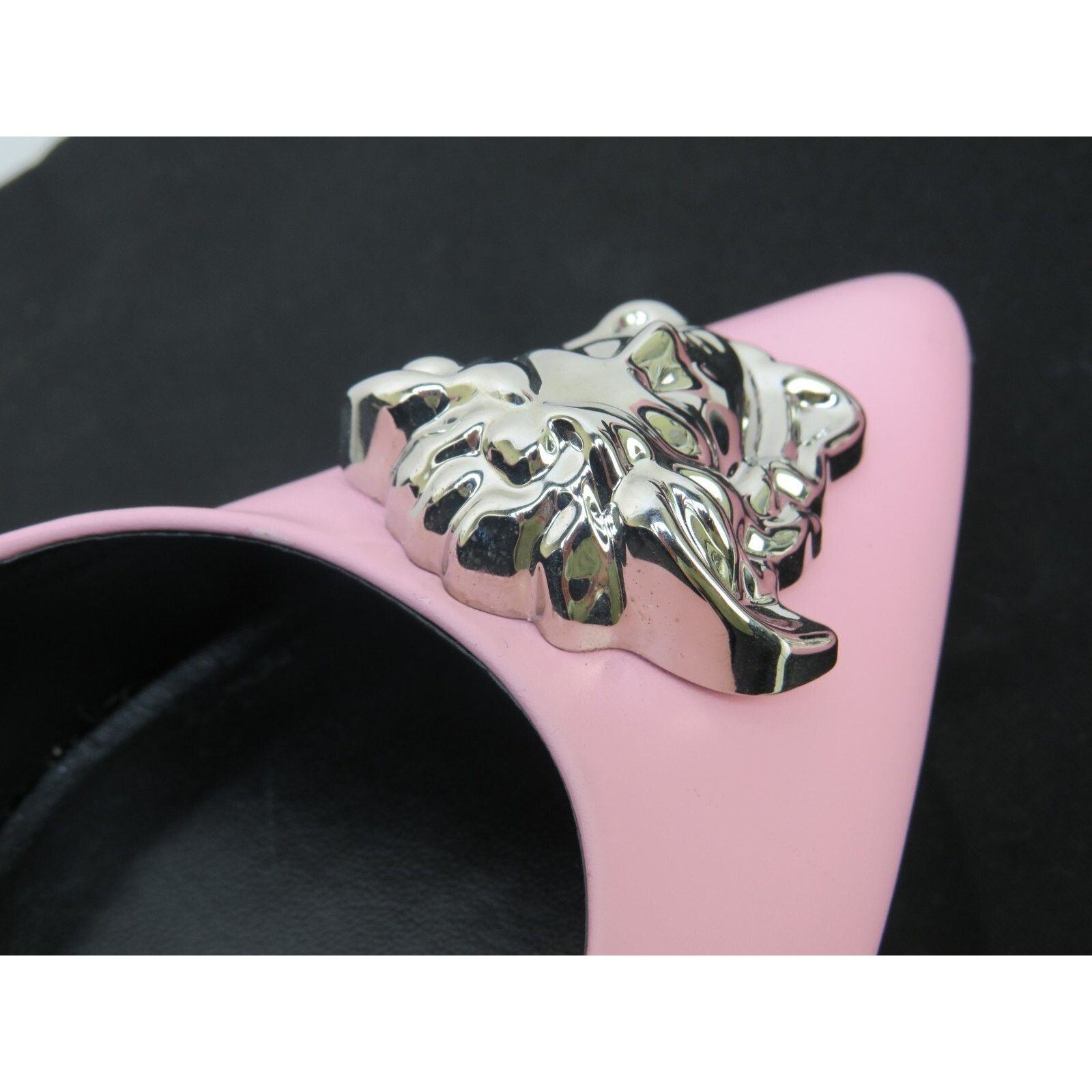 Versace VERSACE ROSE PINK LEATHER SILVER MEDUSA HEAD LOGO PUMPS 39 Size US 9 / IT 39 - 8 Thumbnail