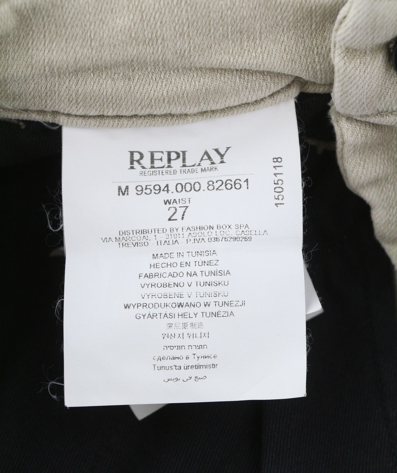 Replay LEHOEN HEPERFLEX W27 Beige Faded Slim Chino Trousers 89068 Size US 27 - 10 Thumbnail