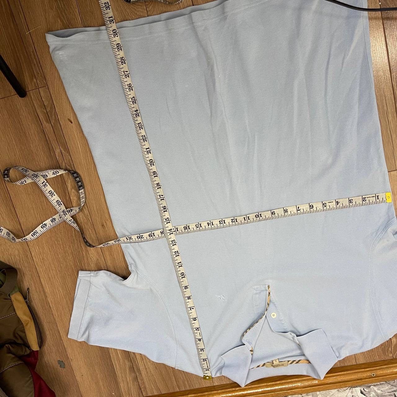 Burberry Burberry London Light Blue Polo Shirt Nova Check Collar L Size US L / EU 52-54 / 3 - 9 Thumbnail