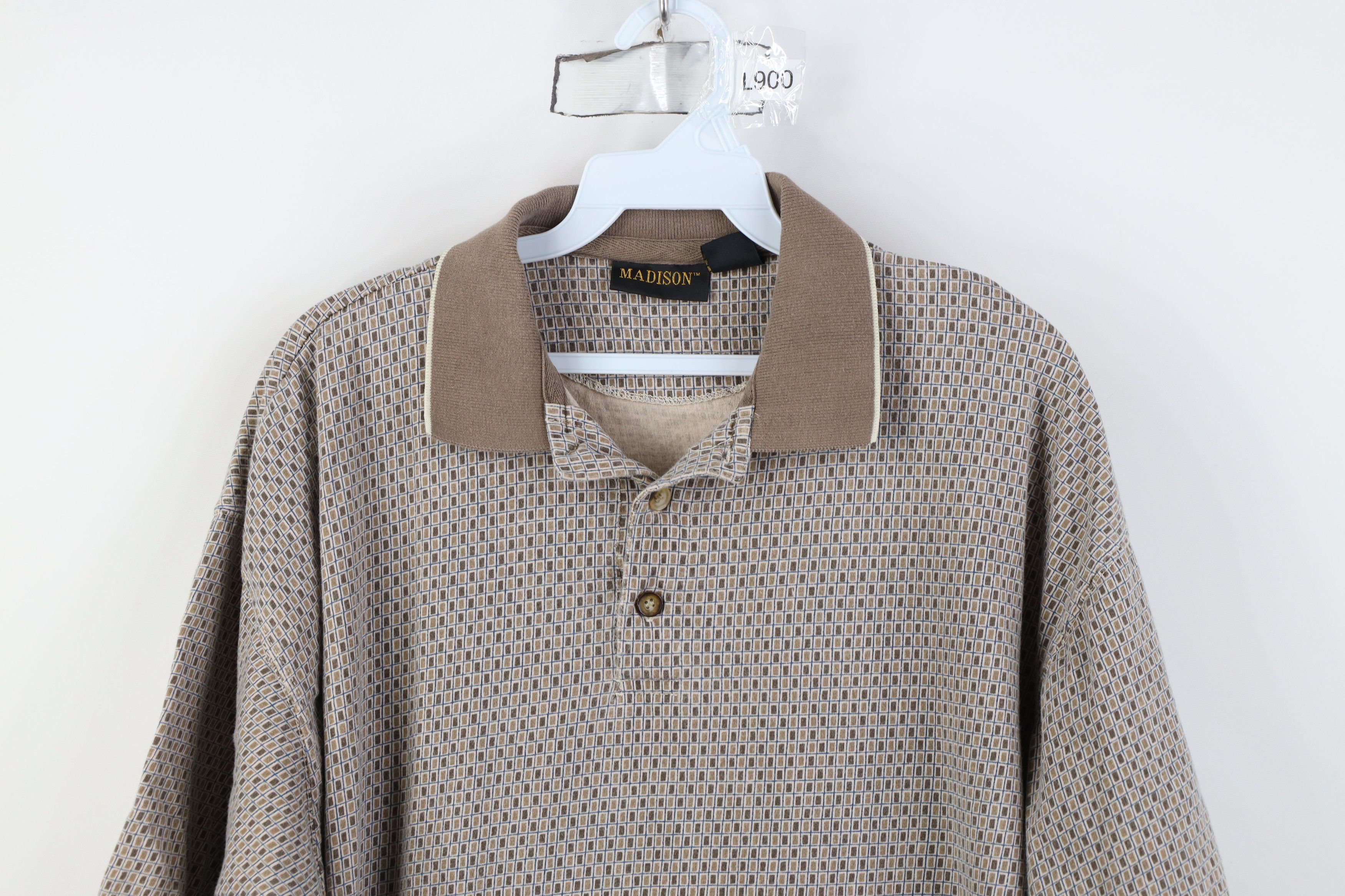Vintage Vintage 90s Streetwear Knit Golf Polo Shirt Earth Tone Size US L / EU 52-54 / 3 - 2 Thumbnail