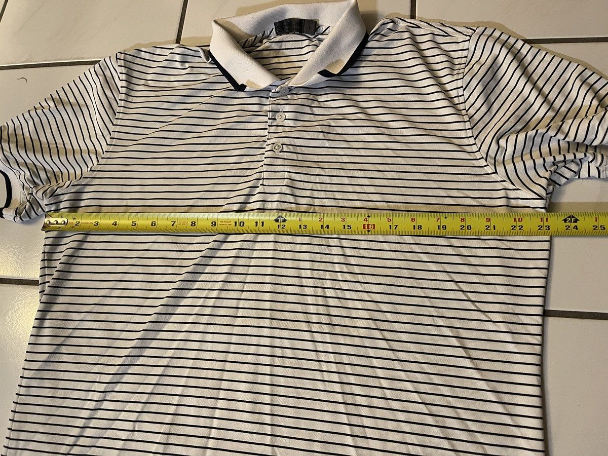 G/FORE G/FORE Polo Shirt Mens Large White Blue Golf Collar Stripe Size US L / EU 52-54 / 3 - 5 Thumbnail