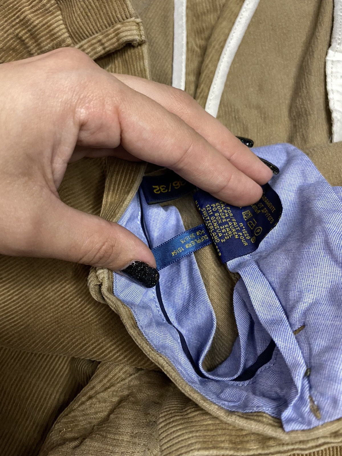 Polo Ralph Lauren Men's vintage velvet pants Polo Ralph Lauren Brown/Gold Size US 36 / EU 52 - 6 Thumbnail