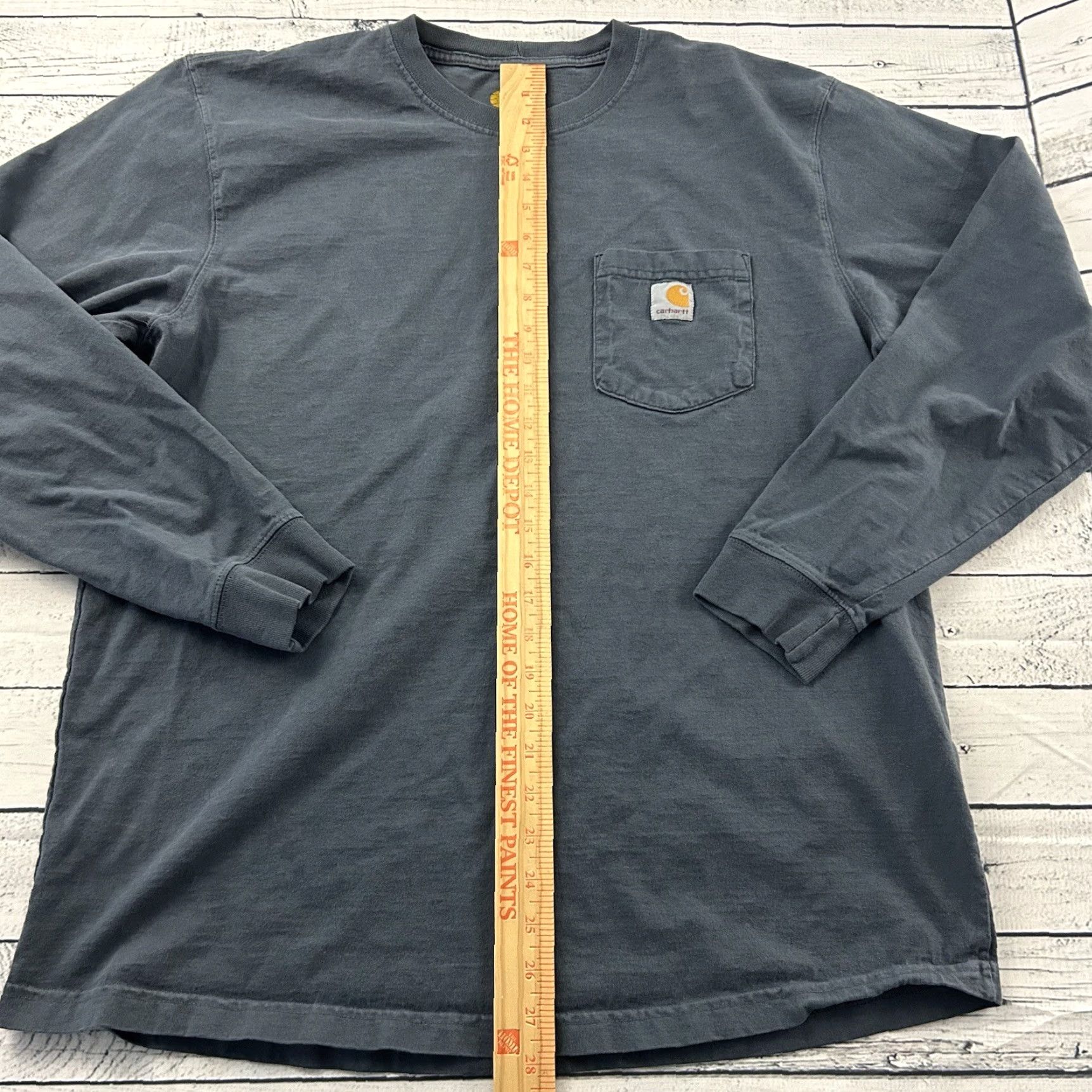Carhartt Carhartt K126 Original Fit Heavyweight Long Sleeve T Shirt Mens XL Blue Size US XL / EU 56 / 4 - 4 Thumbnail