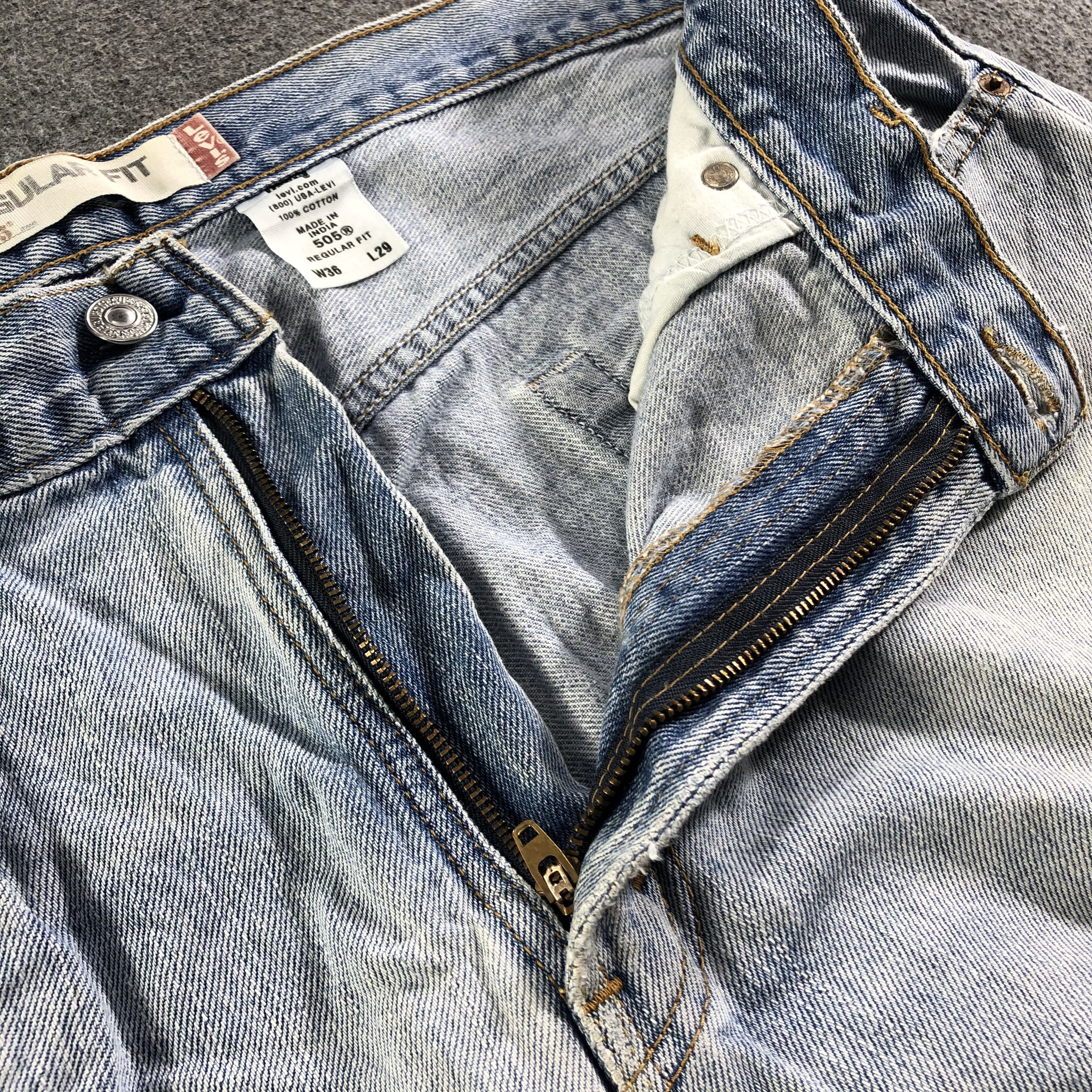 Levi's Vintage Blue Wash Levis 505 Jeans-J3099 Size US 36 / EU 52 - 7 Thumbnail