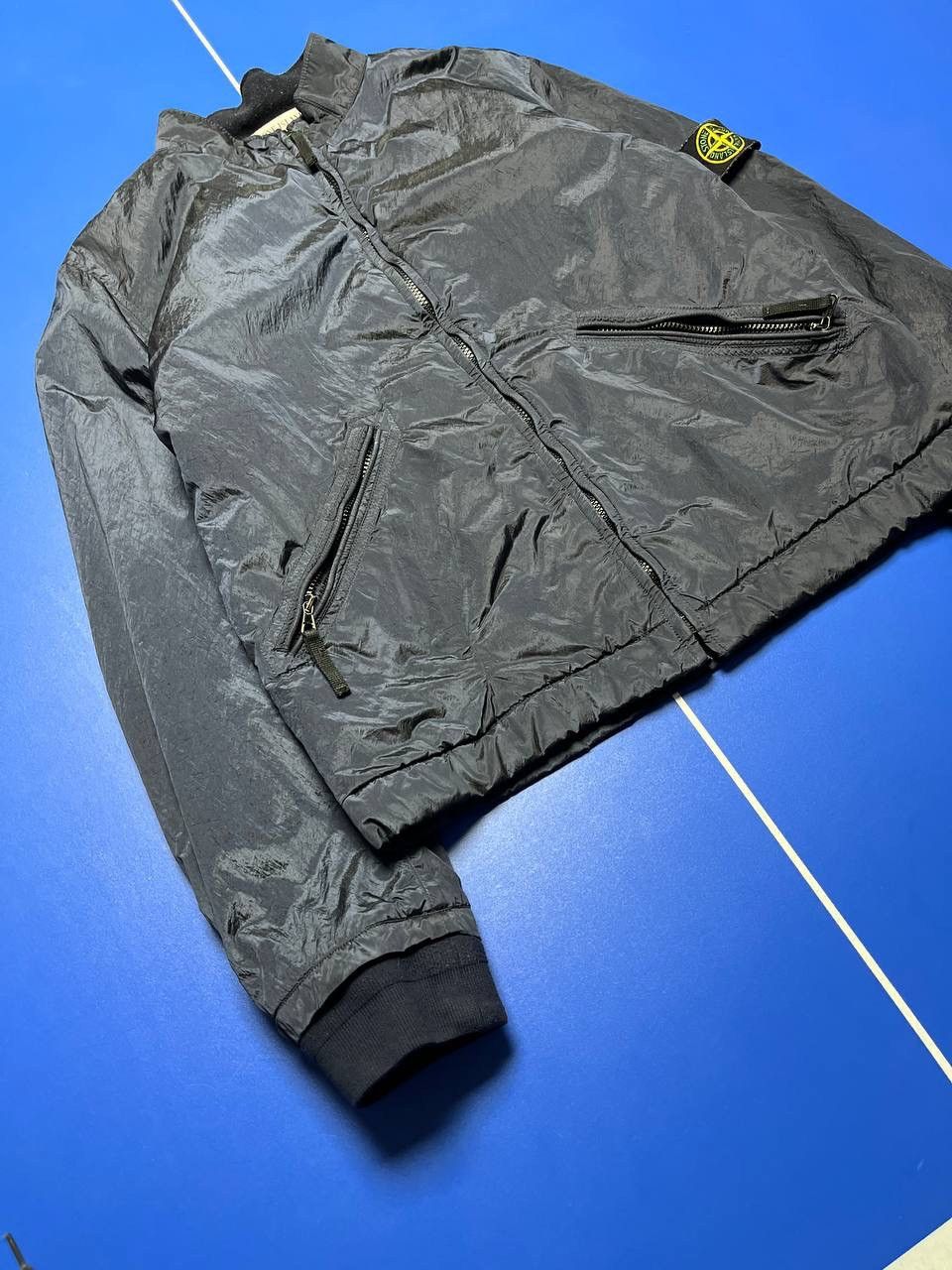 Stone Island Stone Island 2007 Navy Nylon Metal Quilted Bomber Jacket Size US M / EU 48-50 / 2 - 2 Thumbnail