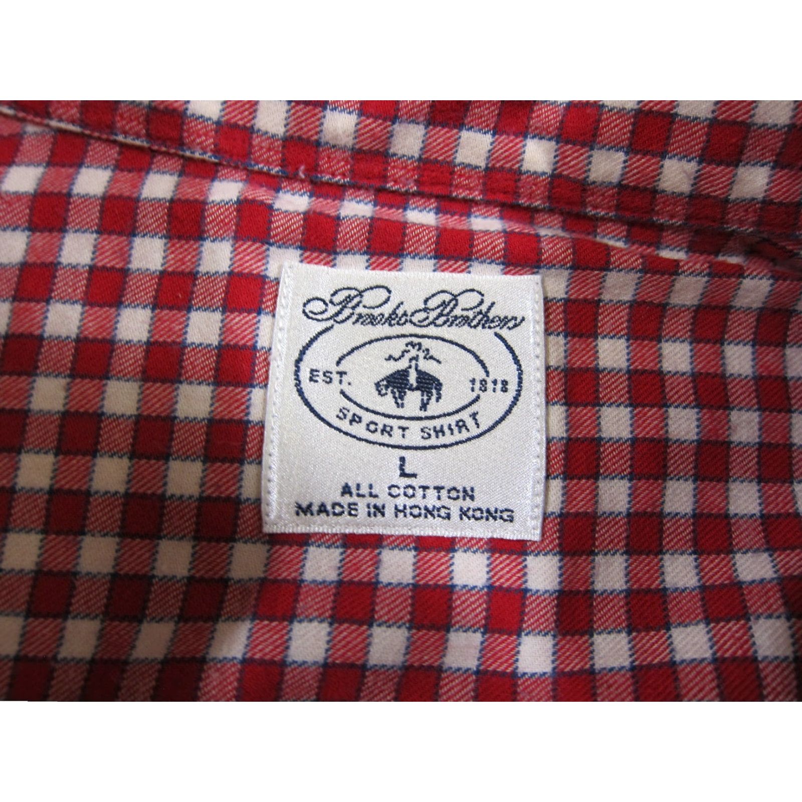 Brooks Brothers Brooks Brothers Button-Down Shirt Men L 100% Cotton Plaid Red White Long Sleeve Button-Up Size US L / EU 52-54 / 3 - 3 Thumbnail