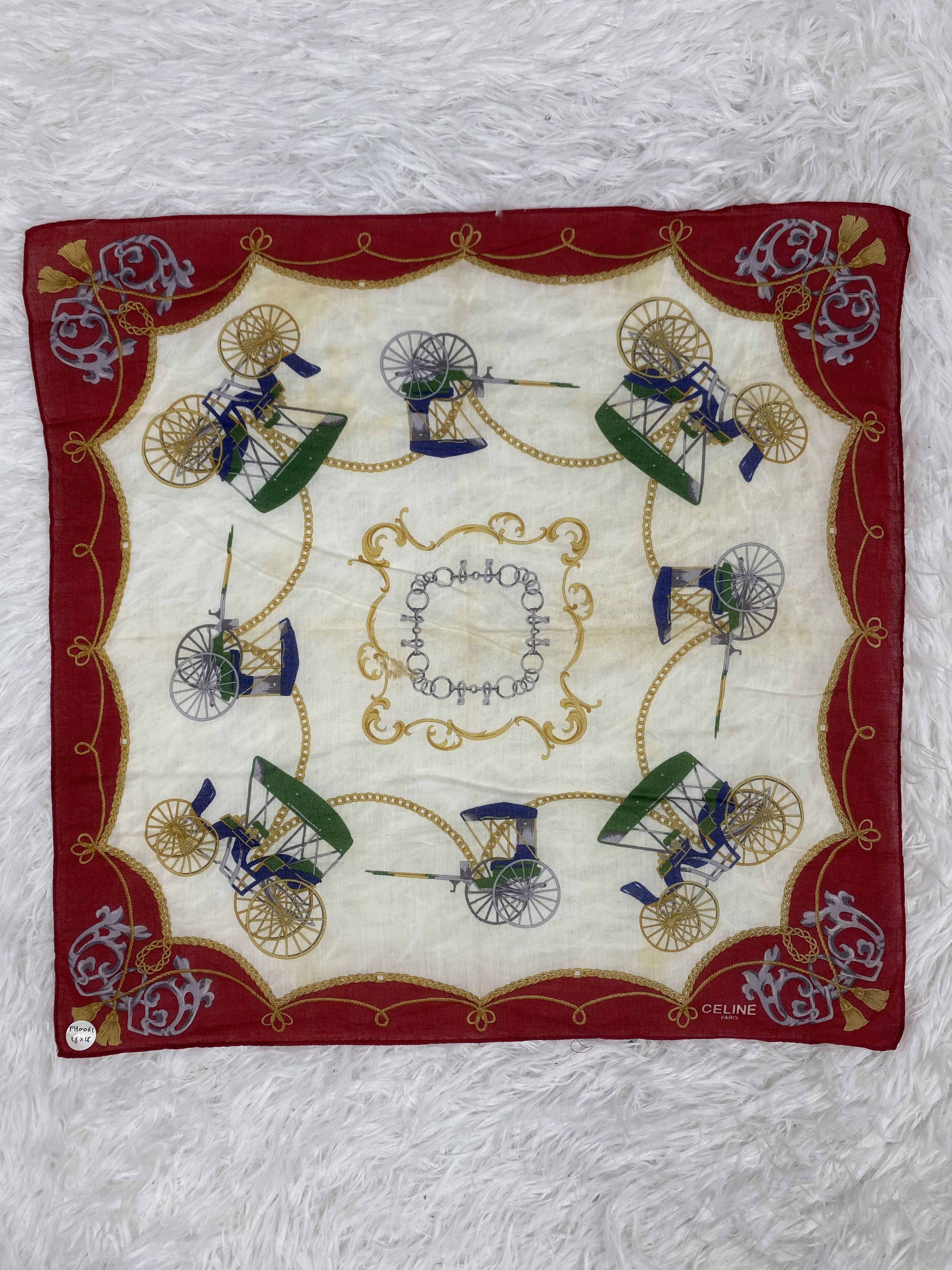Celine Vintage Celine Handkerchief PH0061 Size ONE SIZE - 4 Thumbnail