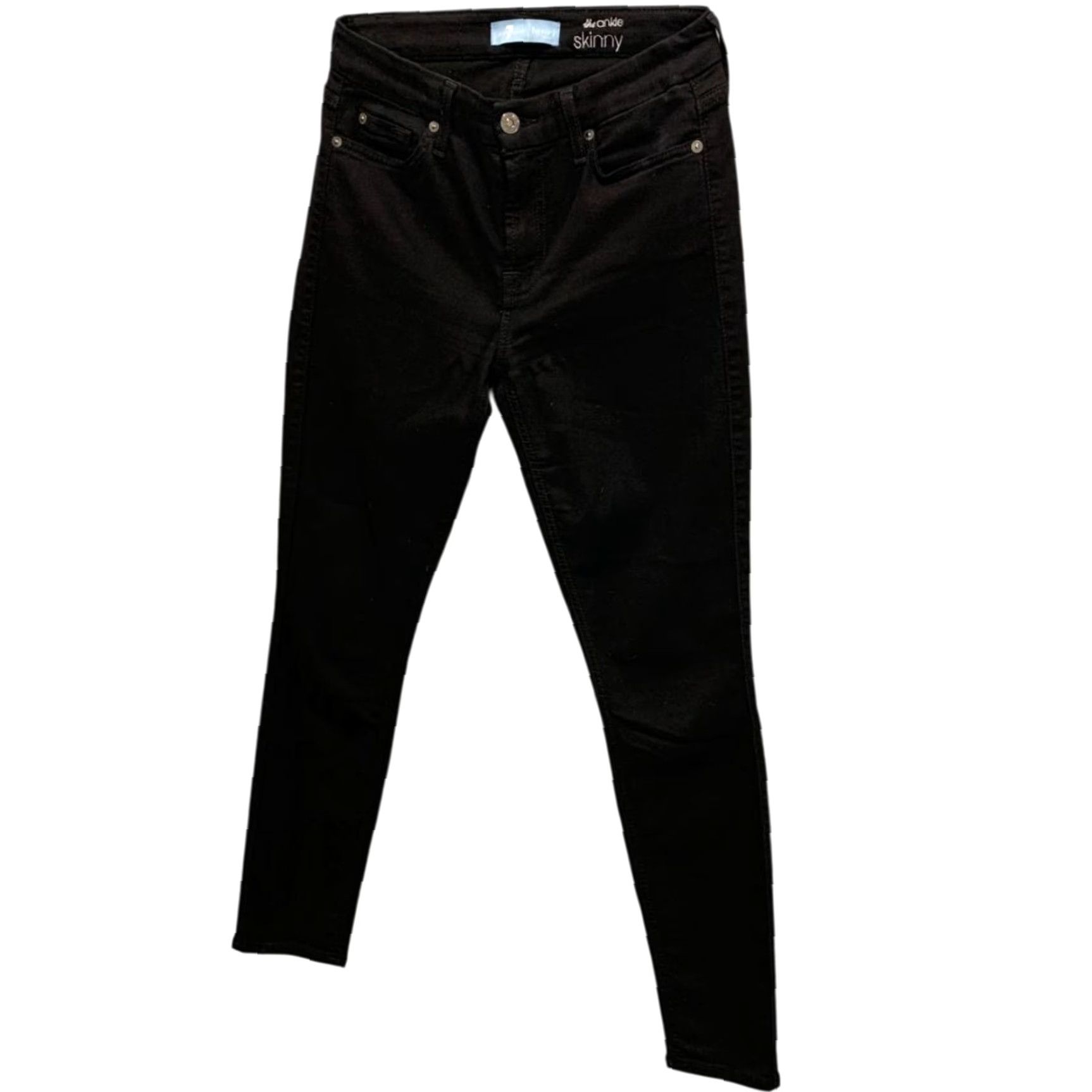 7 For All Mankind 7 For All Mankind Black The Ankle Skinny Jeans Womens Size 27 Size 27" / US 4 / IT 40 - 3 Thumbnail