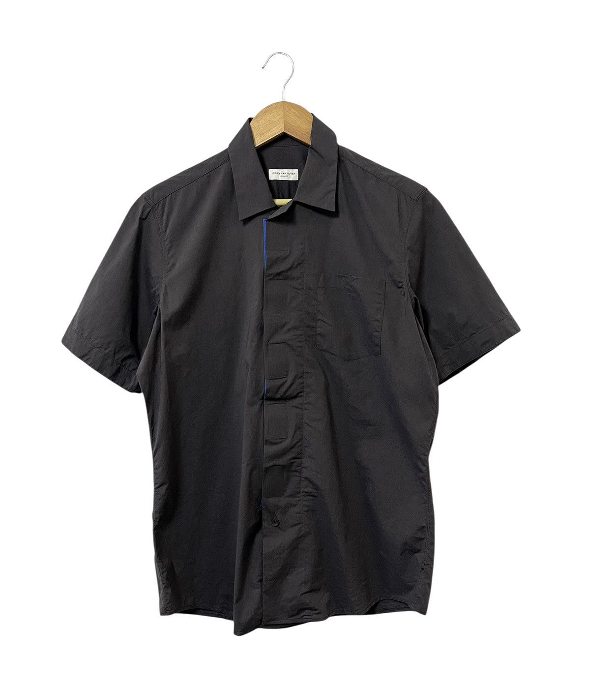 Dries Van Noten DRIES VAN NOTEN HIDDEN PLACKET BLUE PIPING LUXURY SHIRT Size US M / EU 48-50 / 2 - 1 Thumbnail