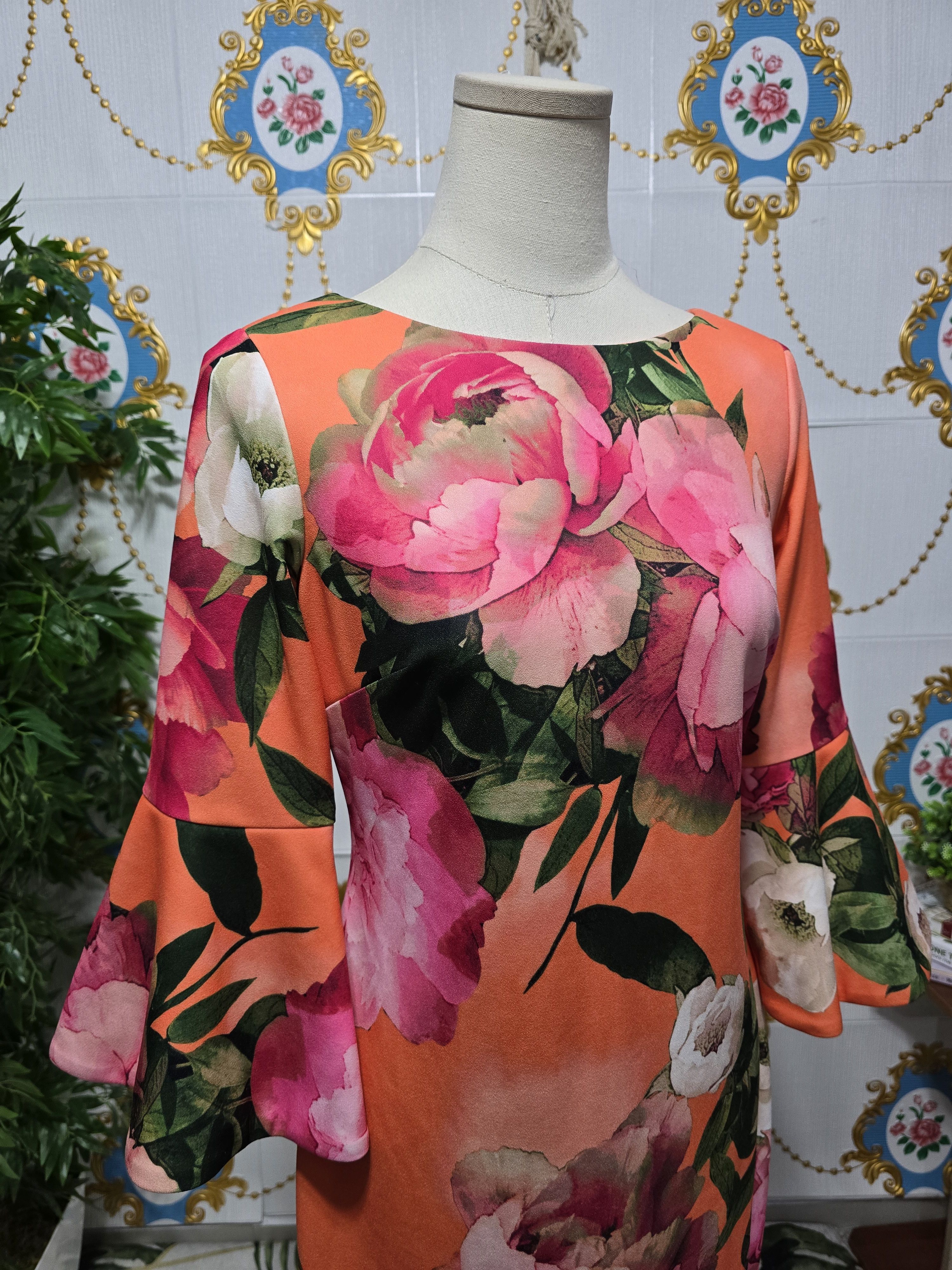 Calvin Klein CALVIN KLEIN dress women size MEDIUM flowers pattern Size M / US 6-8 / IT 42-44 - 8 Thumbnail
