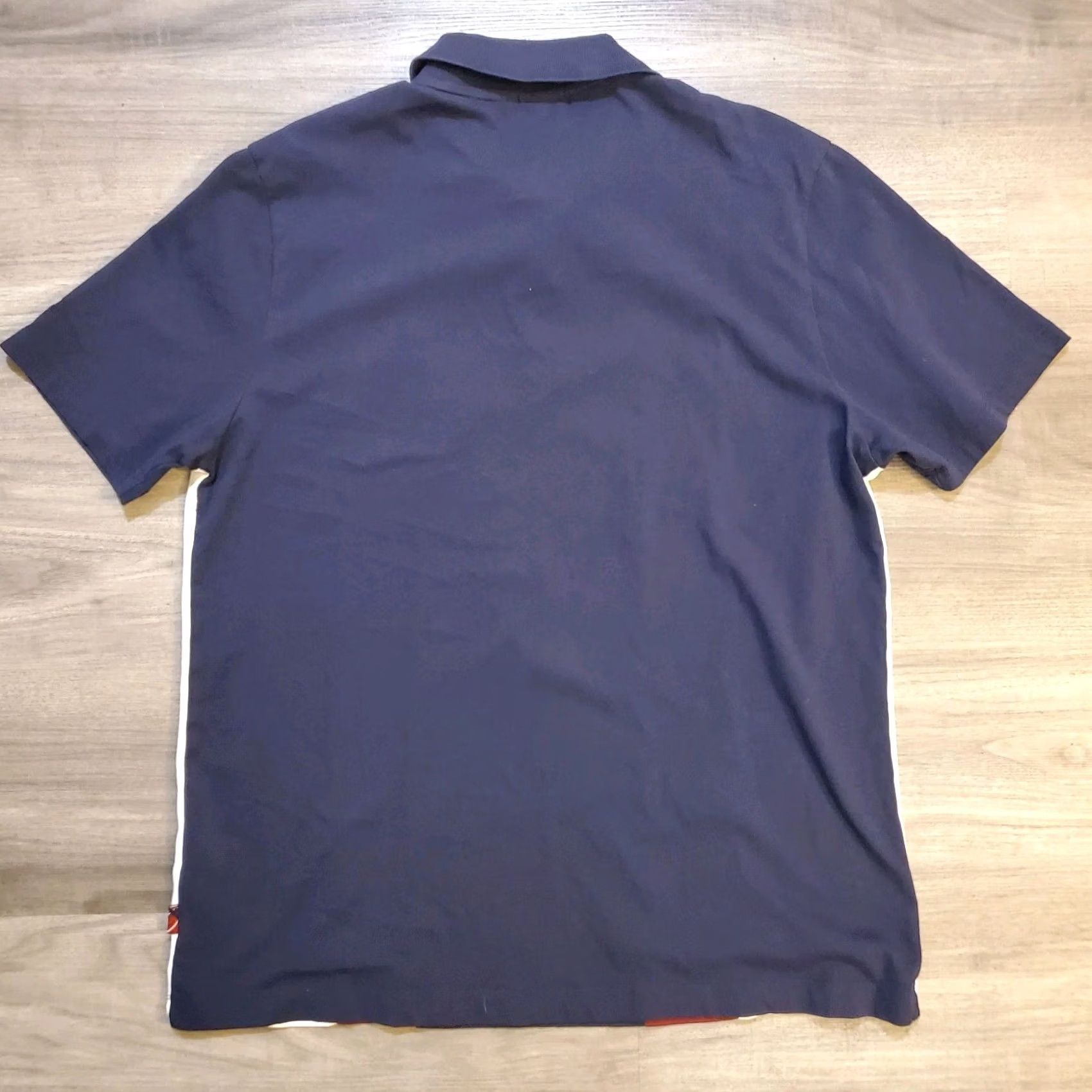 Vintage Merc London Bidwell Polo Shirt Mens XL Blue Maroon White Striped Designer Size US XL / EU 56 / 4 - 3 Thumbnail