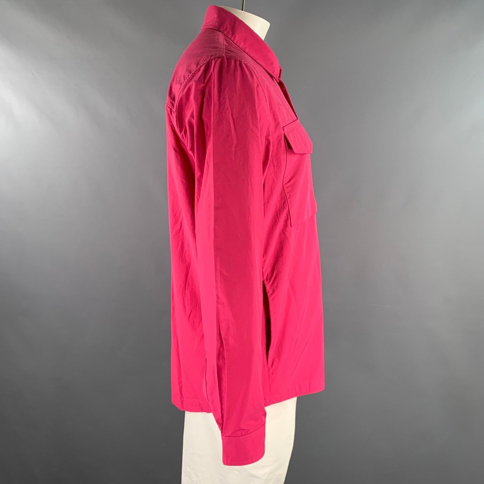 Baracuta BARACUTA Size 42 Pink Fuchsia Polyester Cotton Shirt Jacket Size US L / EU 52-54 / 3 - 3 Thumbnail