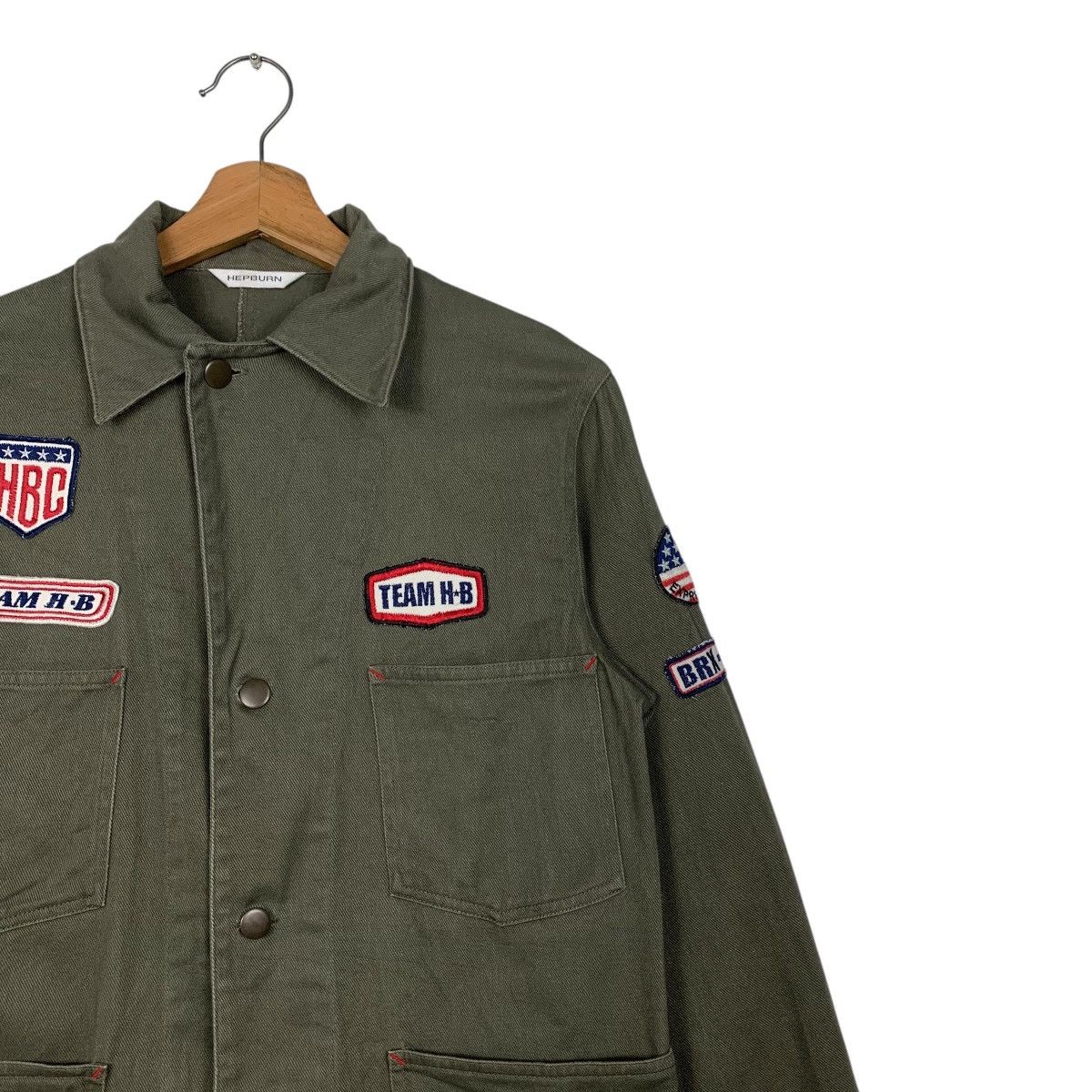 Japan Rags HEPBURN Olive Green Workwear Chore Jacket #2590-C117 Size US M / EU 48-50 / 2 - 5 Thumbnail