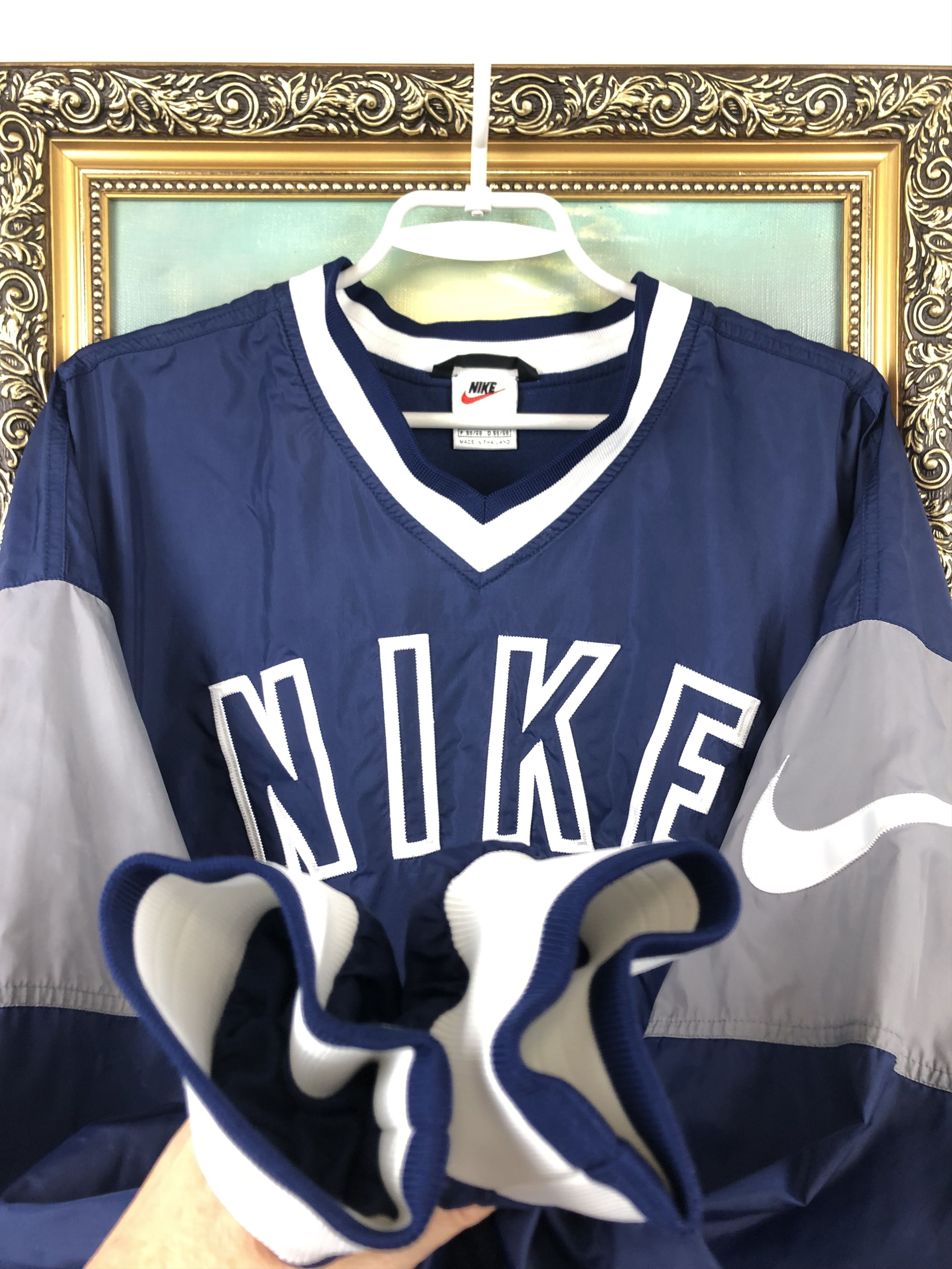 Nike × Vintage Vintage Nike Sweatshirt Rare Big Swoosh Logo Jacket Size US XL / EU 56 / 4 - 6 Thumbnail