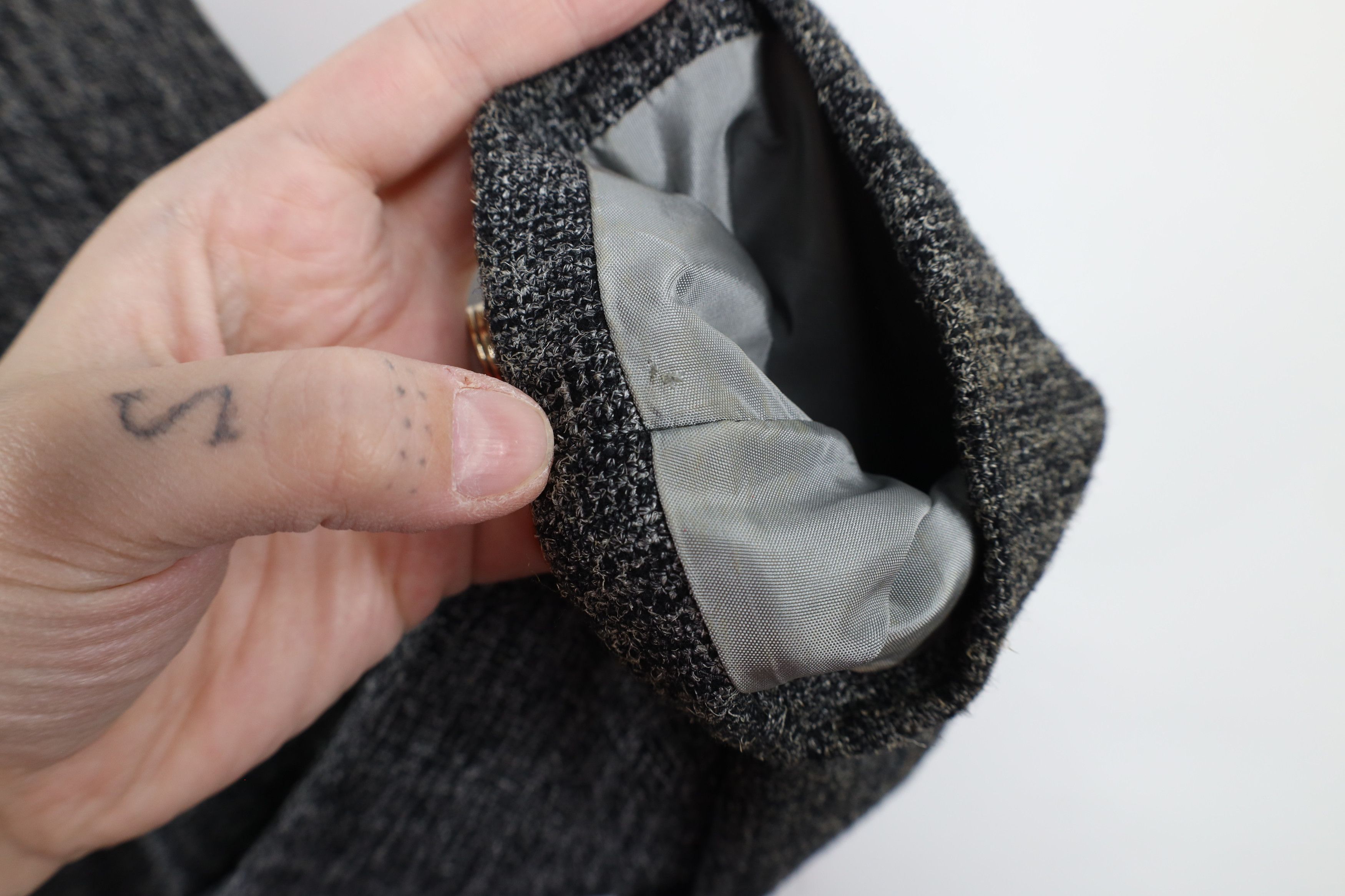 Vintage Vintage 60s 70s Norwegian Wool Tweed Blazer Jacket Gray Size US XL / EU 56 / 4 - 8 Thumbnail