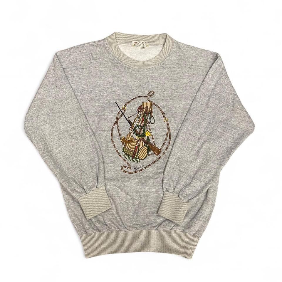 Gucci 1980's Gucci Crewneck Size US L / EU 52-54 / 3 - 1 Thumbnail