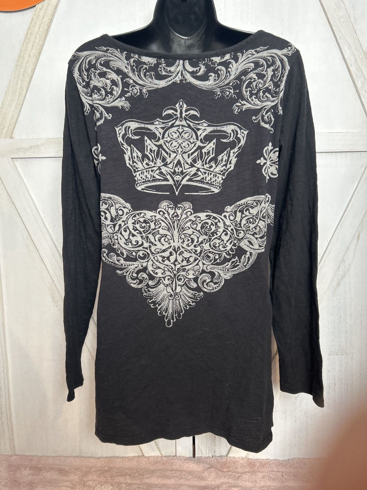 Other Maurices Premium Women’s Black Long Sleeve Crown Rhinestone Size M / US 6-8 / IT 42-44 - 3 Thumbnail