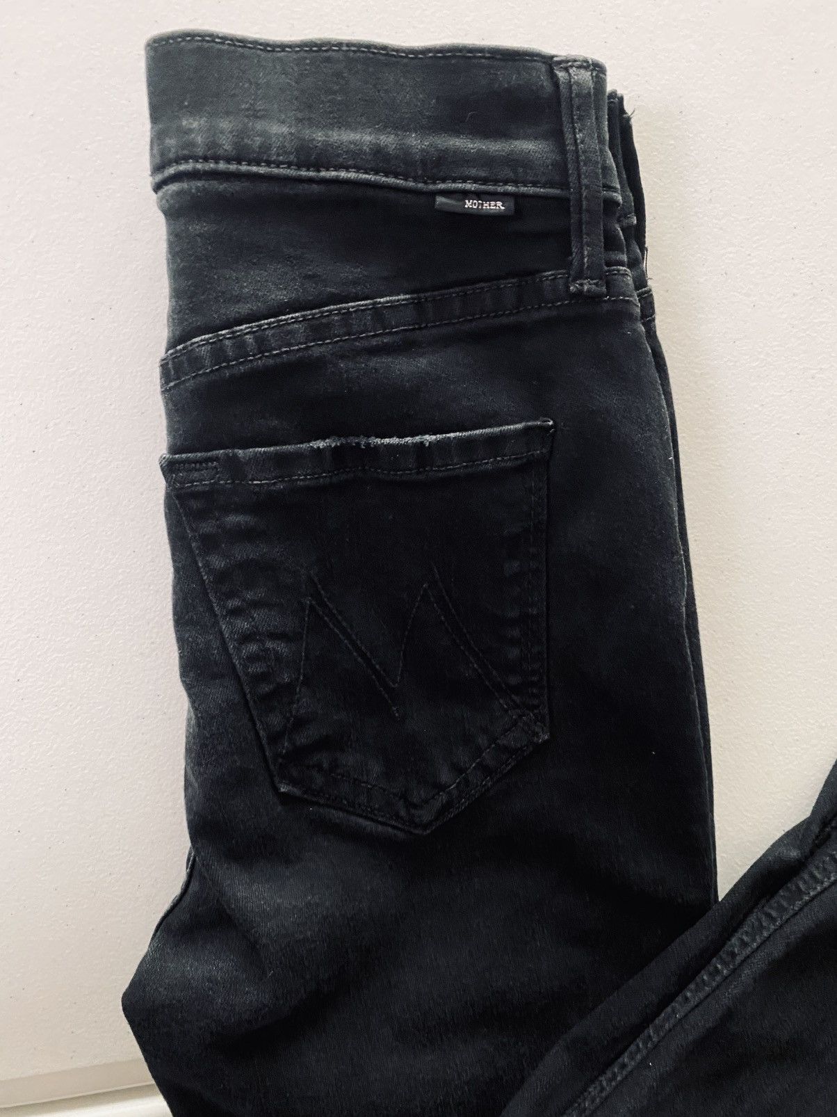 MOTHER Mother Denim The Cha Cha Fray 5-pkt Not Guilty Wash Blk 24 Size 24" / US 00 / IT 34 - 19 Thumbnail