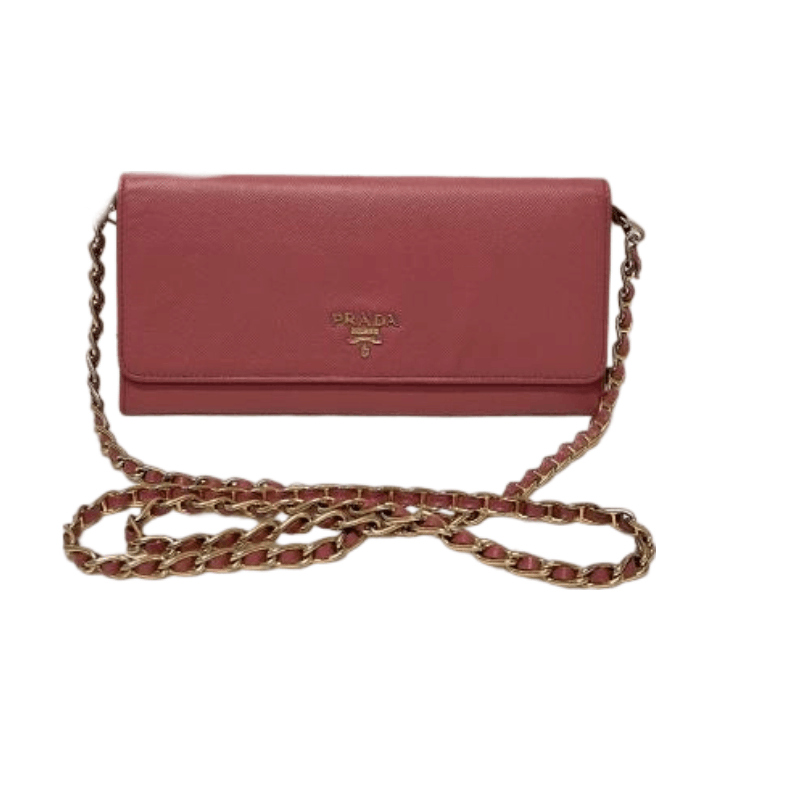 Prada Prada Saffiano Leather Chain Wallet One Size Size ONE SIZE - 1 Thumbnail