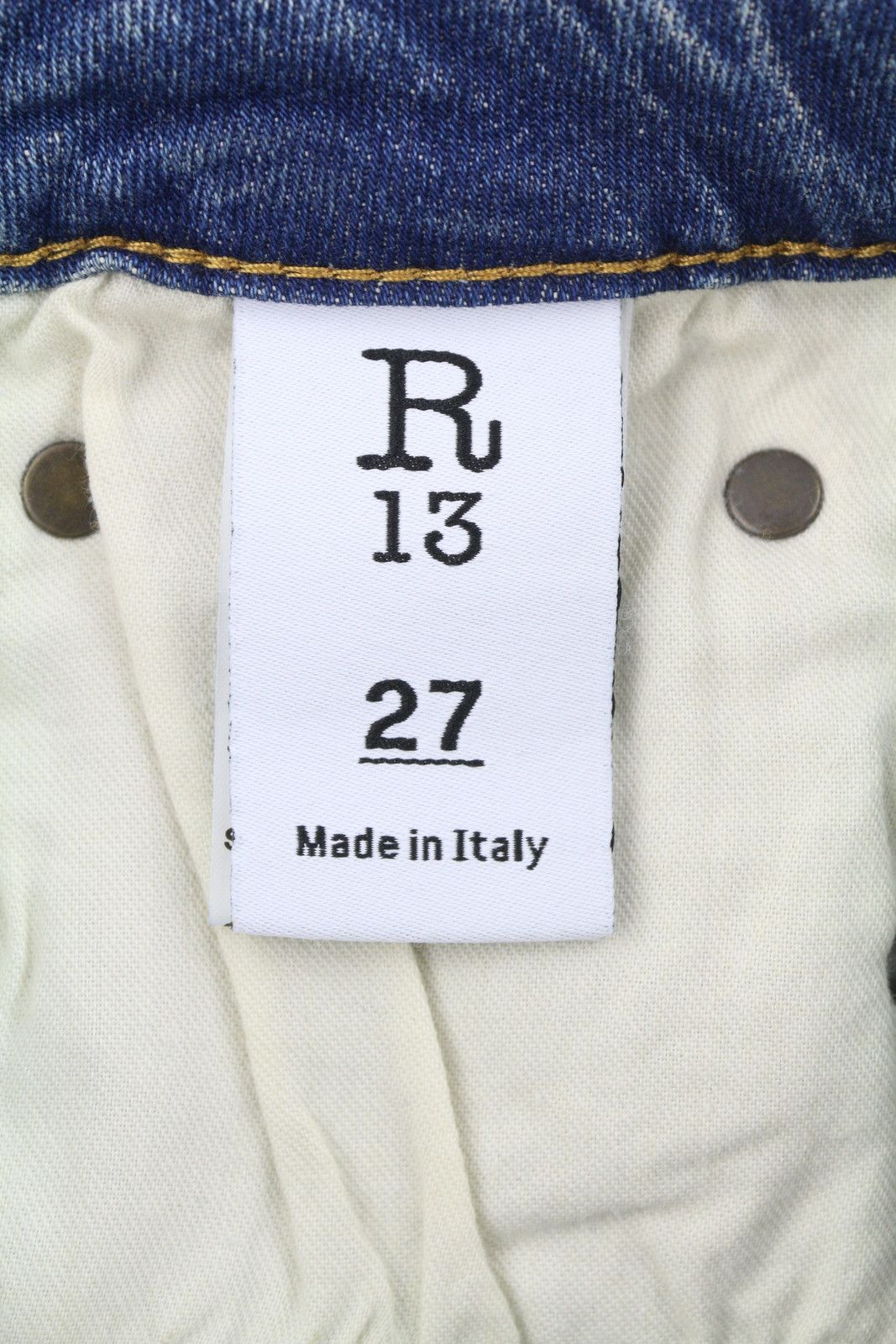 R13 KICK FIT 27 Kelly Faded Denim RRP699 87181 Size 27" / US 4 / IT 40 - 8 Thumbnail