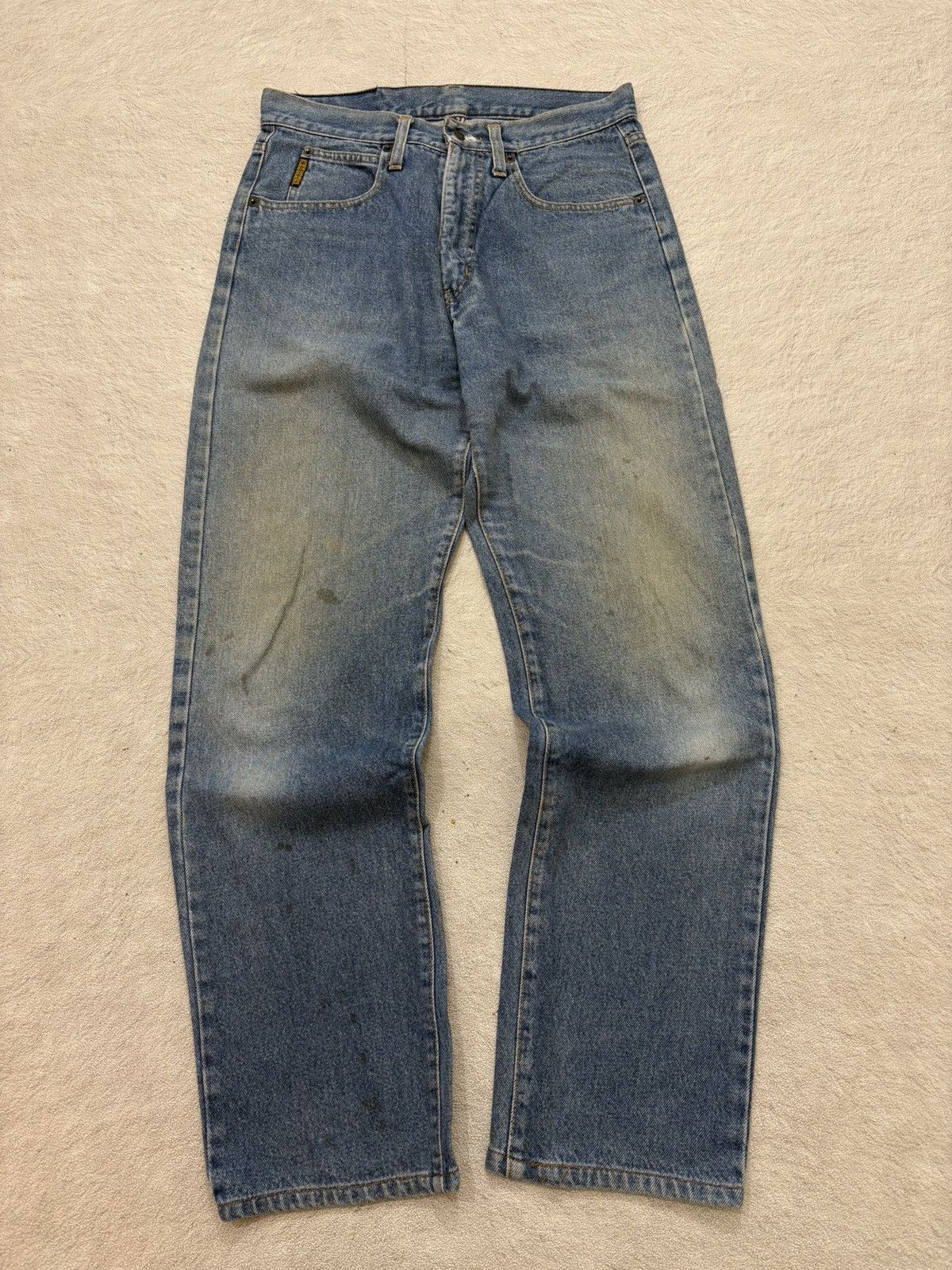 Giorgio Armani 90s armani exchange dirty mud wash denim y2k style Size US 30 / EU 46 - 1 Thumbnail