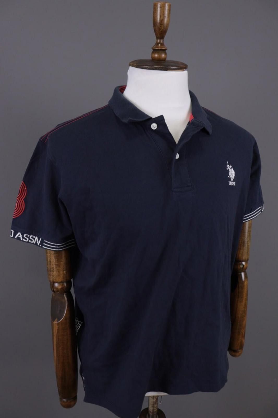 U.S. Polo Assn. U.S.Polo Assn Stretch Fit Blue USA Flag Polo Shirt Size XXL Size US XXL / EU 58 / 5 - 5 Thumbnail