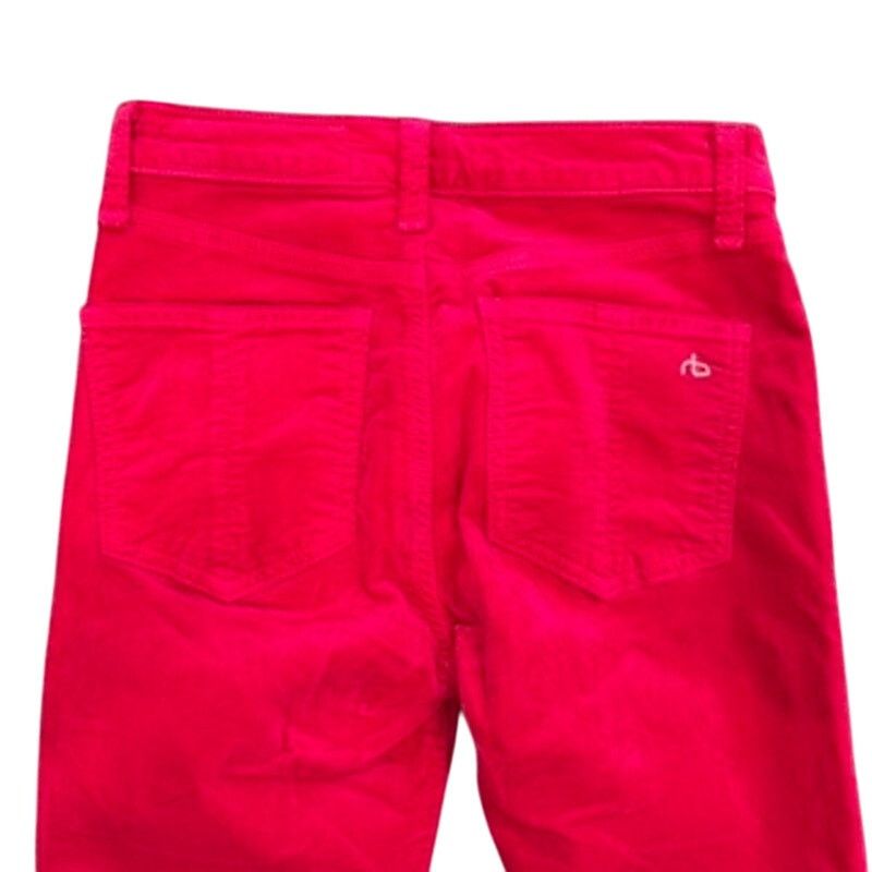 Rag & Bone Rag & Bone High Rise Skinny Pant in Fuschia Velvet, Size 25 Size 25" / US 0 / IT 36 - 8 Thumbnail
