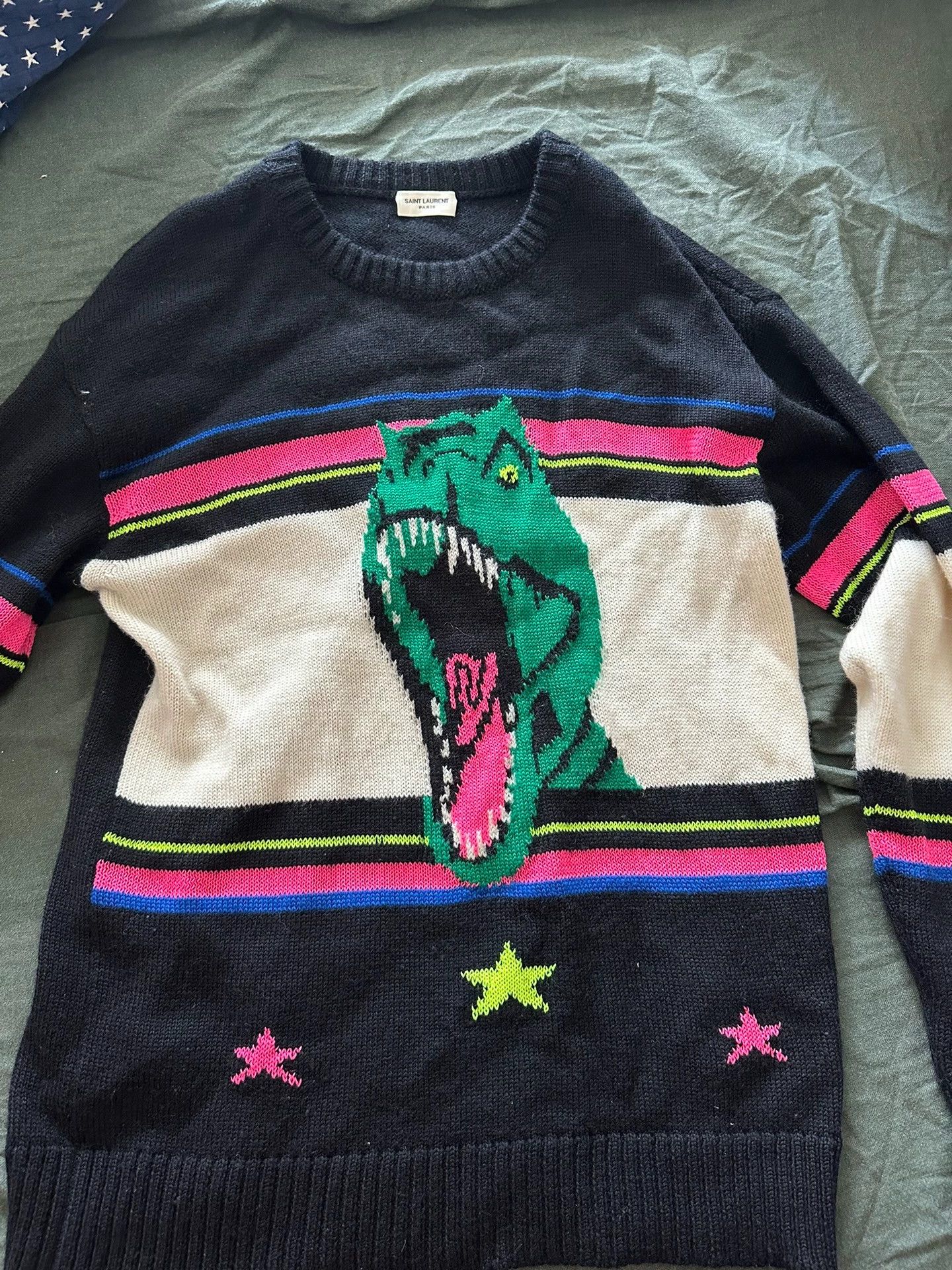 Saint Laurent Paris Saint Laurent Paris Dinosaur printed sweater Size US XS / EU 42 / 0 - 1 Thumbnail