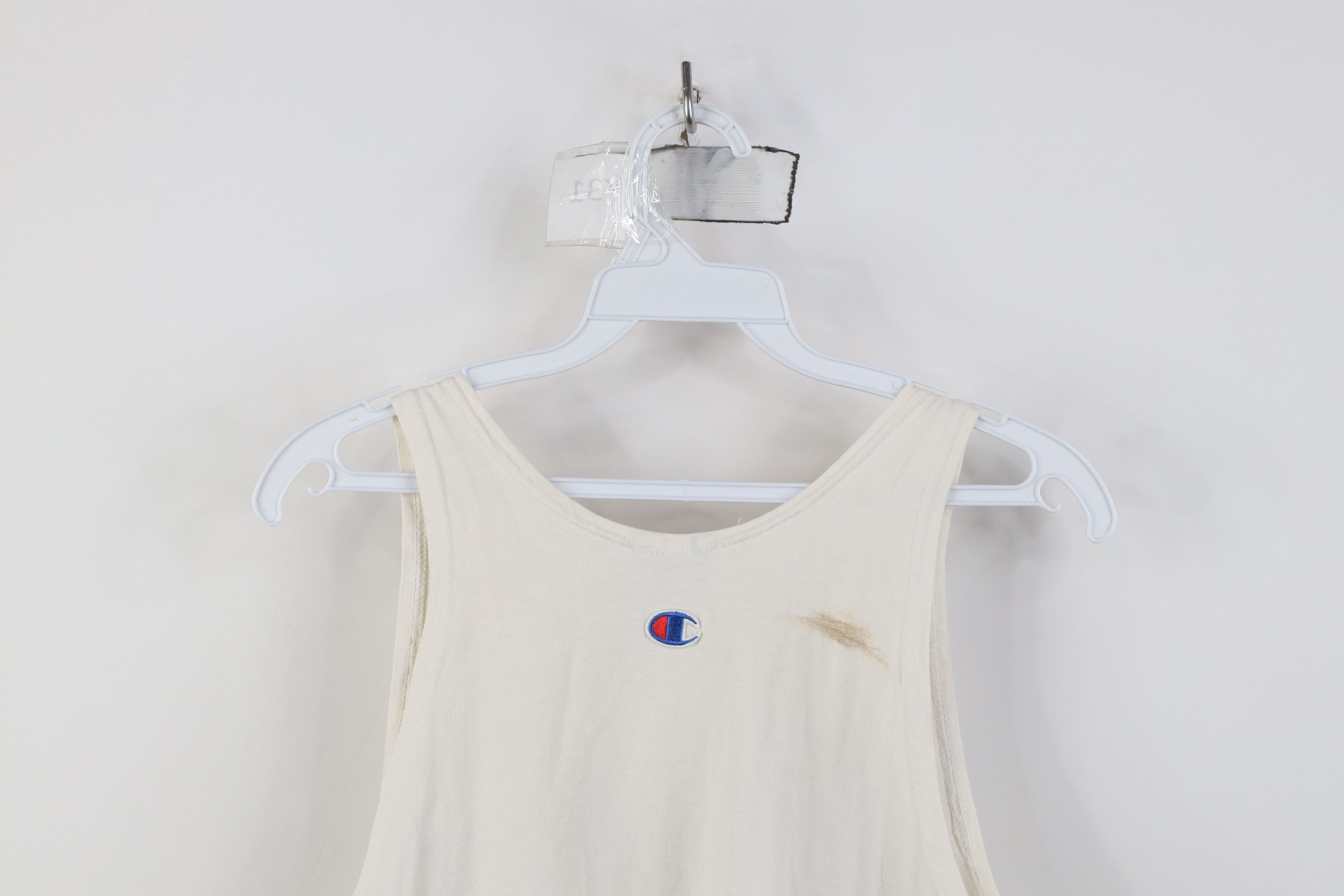 Champion Vintage 90s Champion Spell Out Tank Top T-Shirt White Size US L / EU 52-54 / 3 - 14 Thumbnail