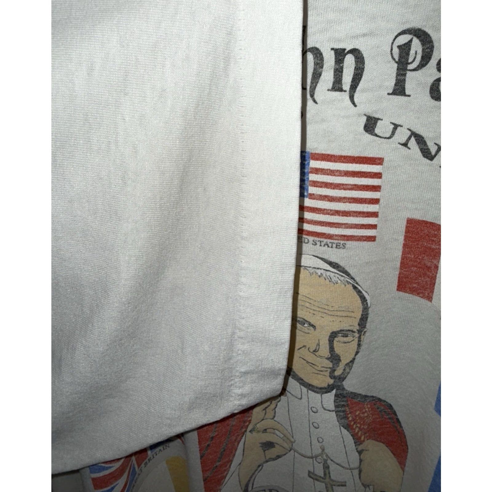 Vintage VINTAGE Pope John Paul II Tour Single Stitch Shirt XL RARE White Mens T-Shirt 1993 XL SZ White Size US XL / EU 56 / 4 - 4 Thumbnail
